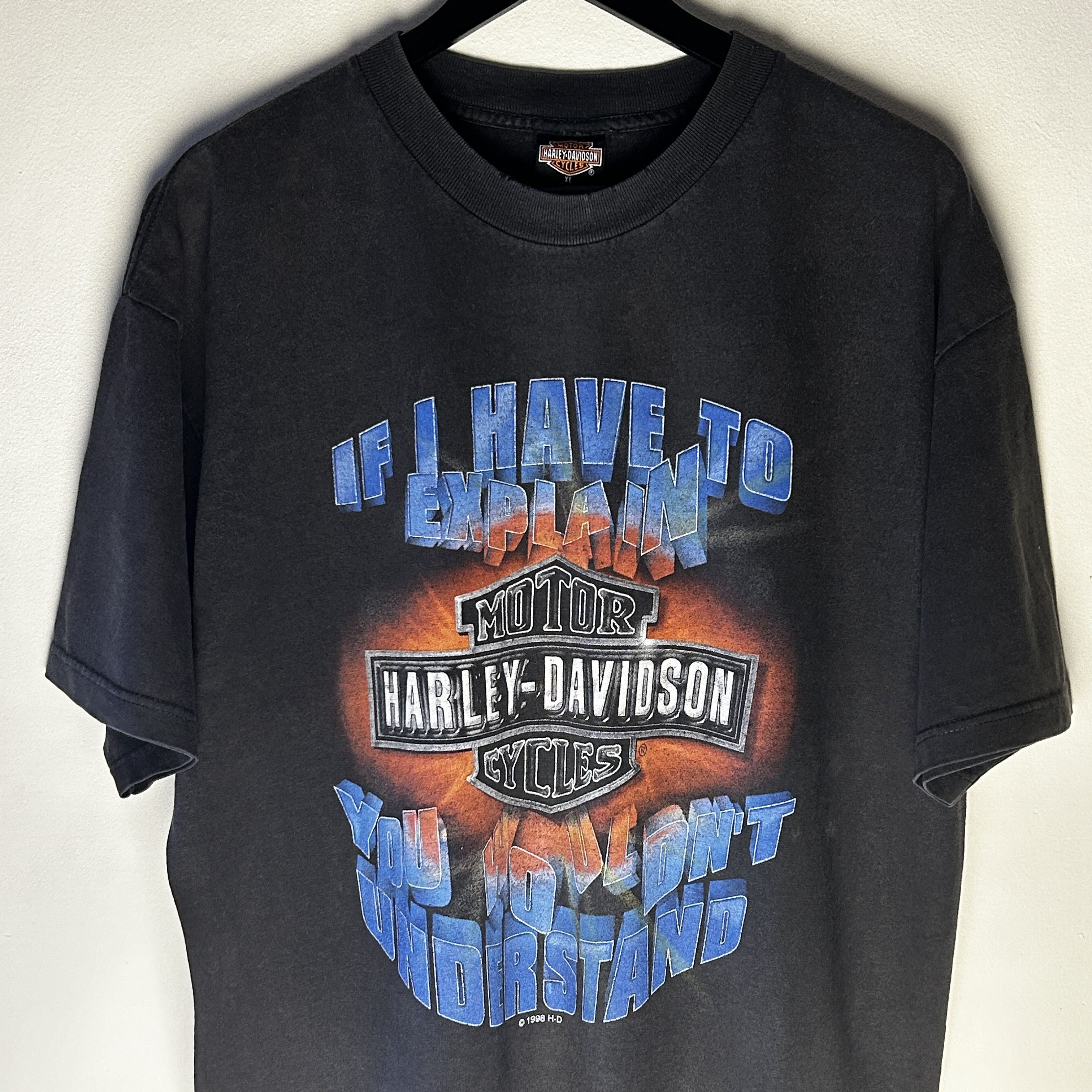 Vintage Vintage Harley Davidson If I Have To Explain 1998 T-shirt Size US XL / EU 56 / 4 - 3 Thumbnail