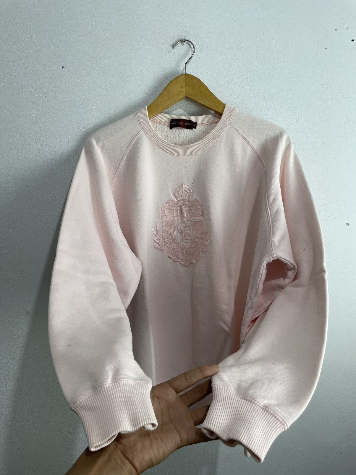 Chaps Ralph Lauren Chaps Ralph Lauren embroidered pink logo sweatshirt Size US L / EU 52-54 / 3 - 3 Thumbnail