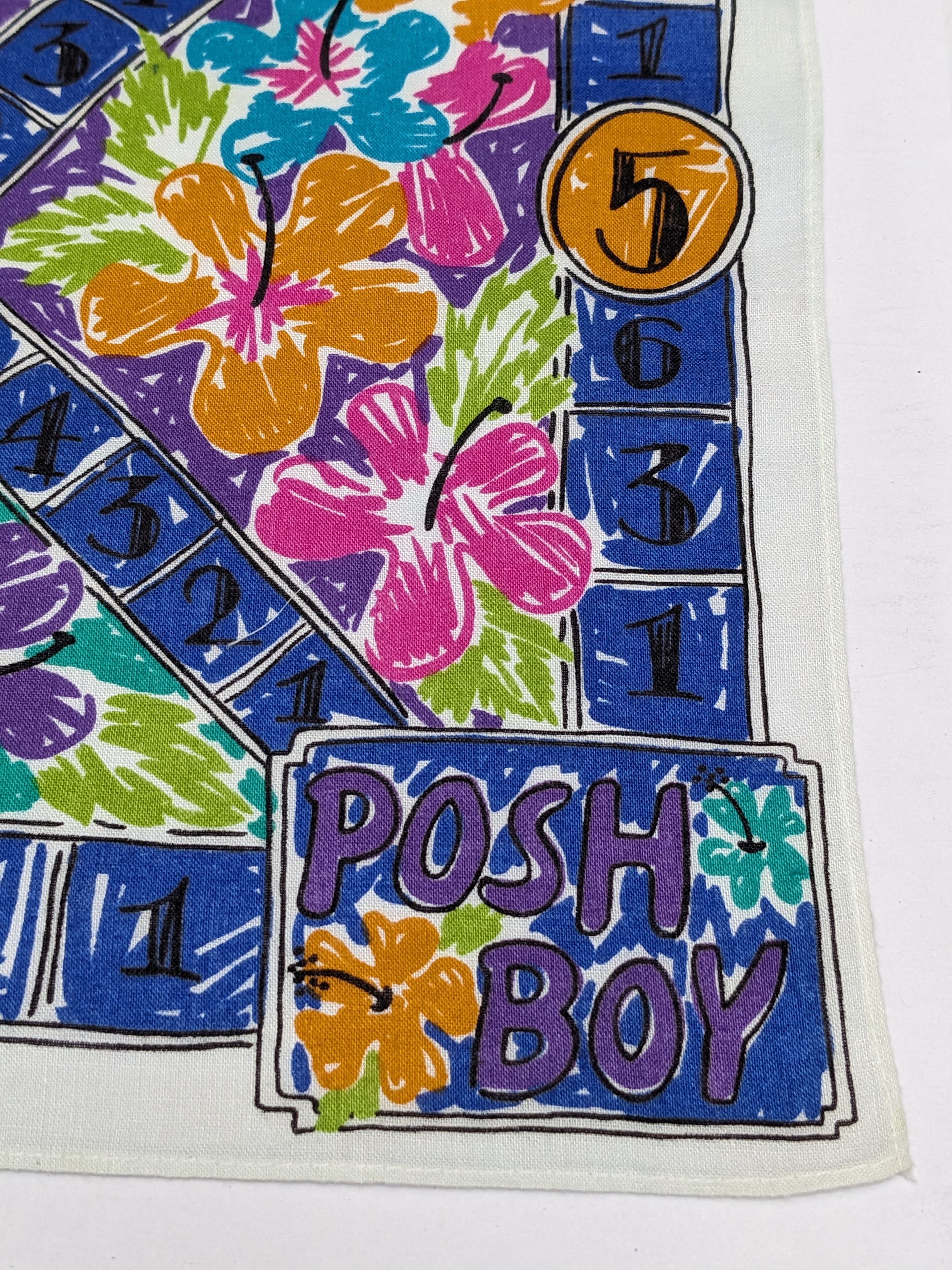 Other POSH BOY Handkerchief Reminiscent Of US Sixtys Board Game Size ONE SIZE - 3 Thumbnail
