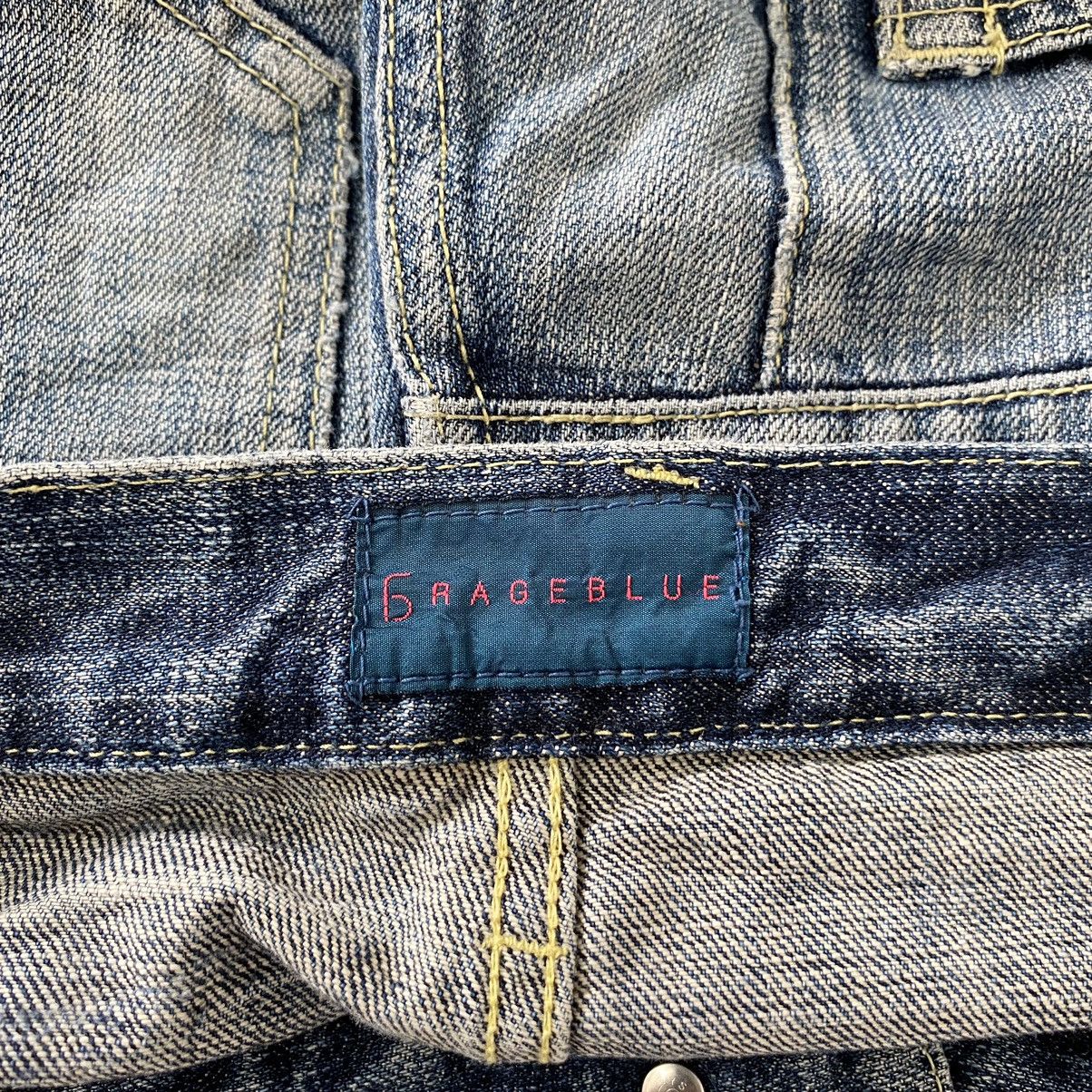 Designer × Japanese Brand Rage Blue Japan Double Waist Denim Jeans Size US 31 - 21 Thumbnail