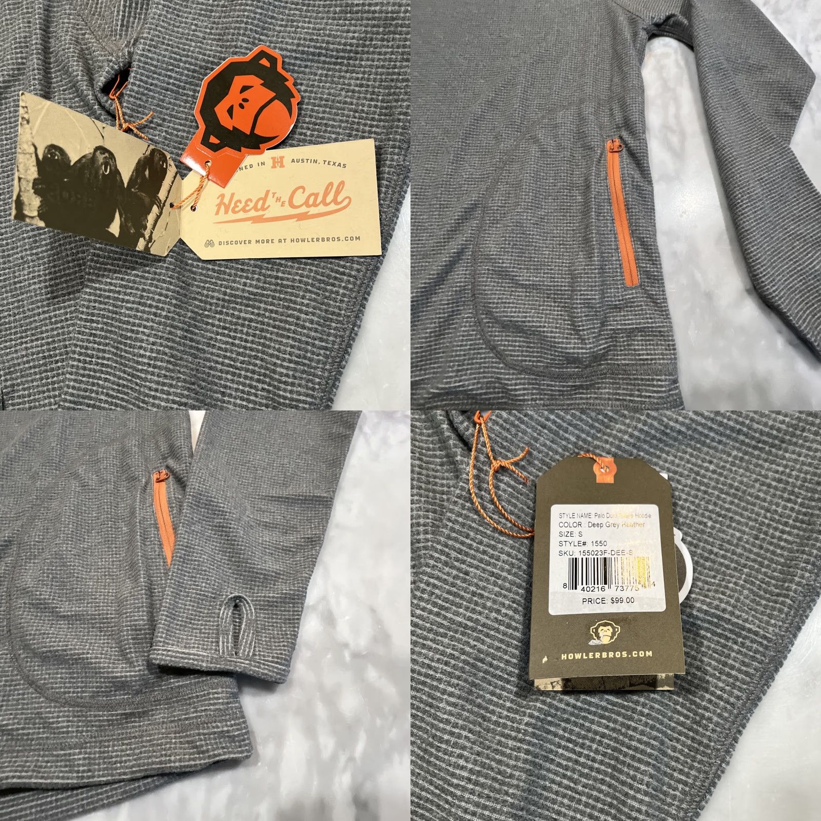 Howler Brothers Howler Brothers Hoodie Men Small Pullover Fleece Gray Outdoor Outdoor Activities Size US S / EU 44-46 / 1 - 8 Thumbnail