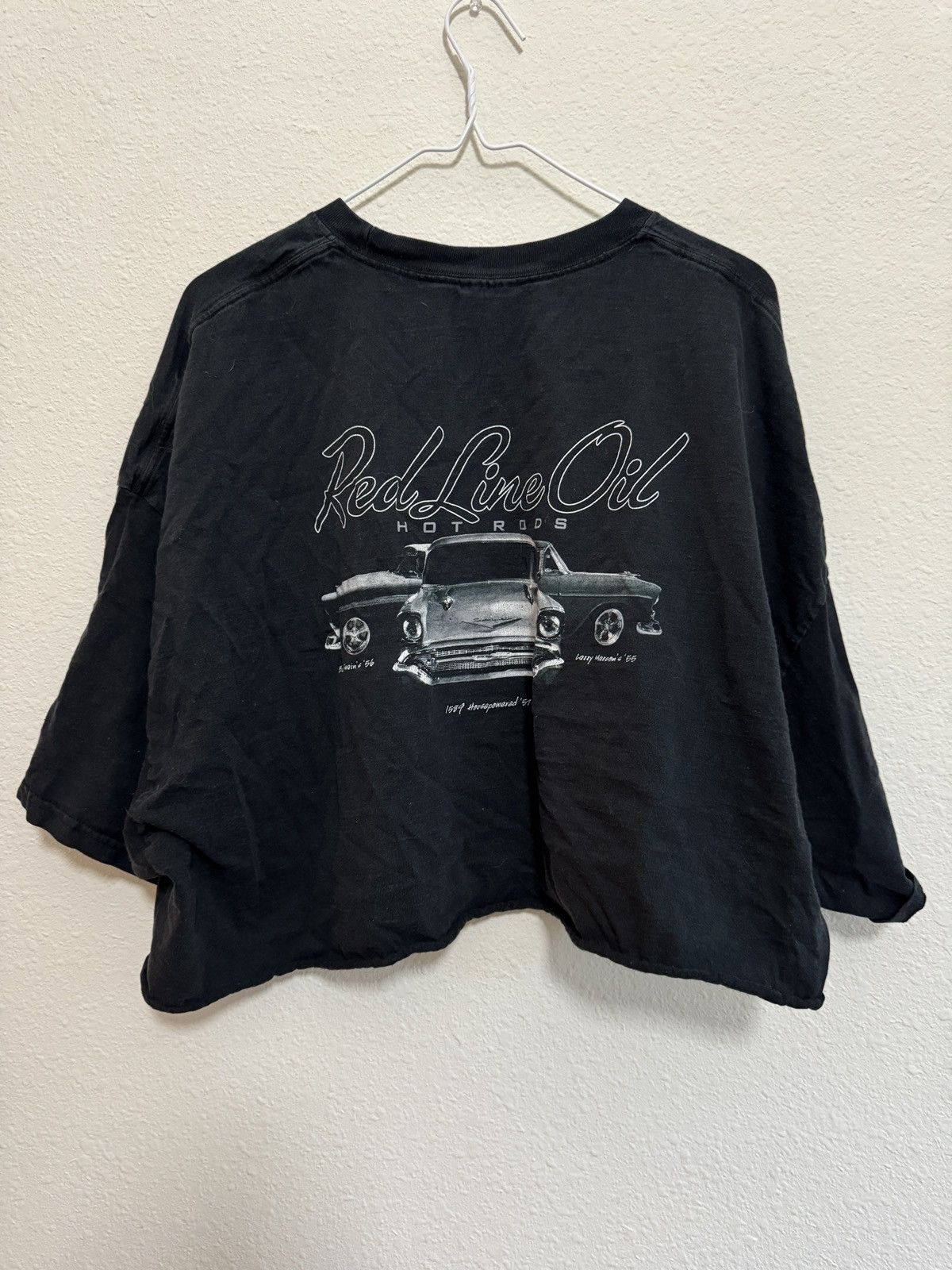 Vintage Redline Oil Hot Rods Cropped Tee Size XXL / US 16-18 / IT 52-54 - 3 Thumbnail