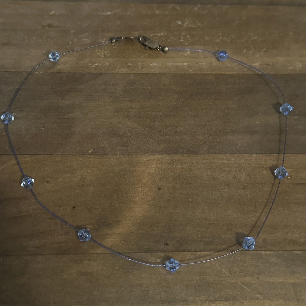 Vintage Vintage Bellagio Crystals blue crystal wire necklace Size ONE SIZE - 2 Thumbnail