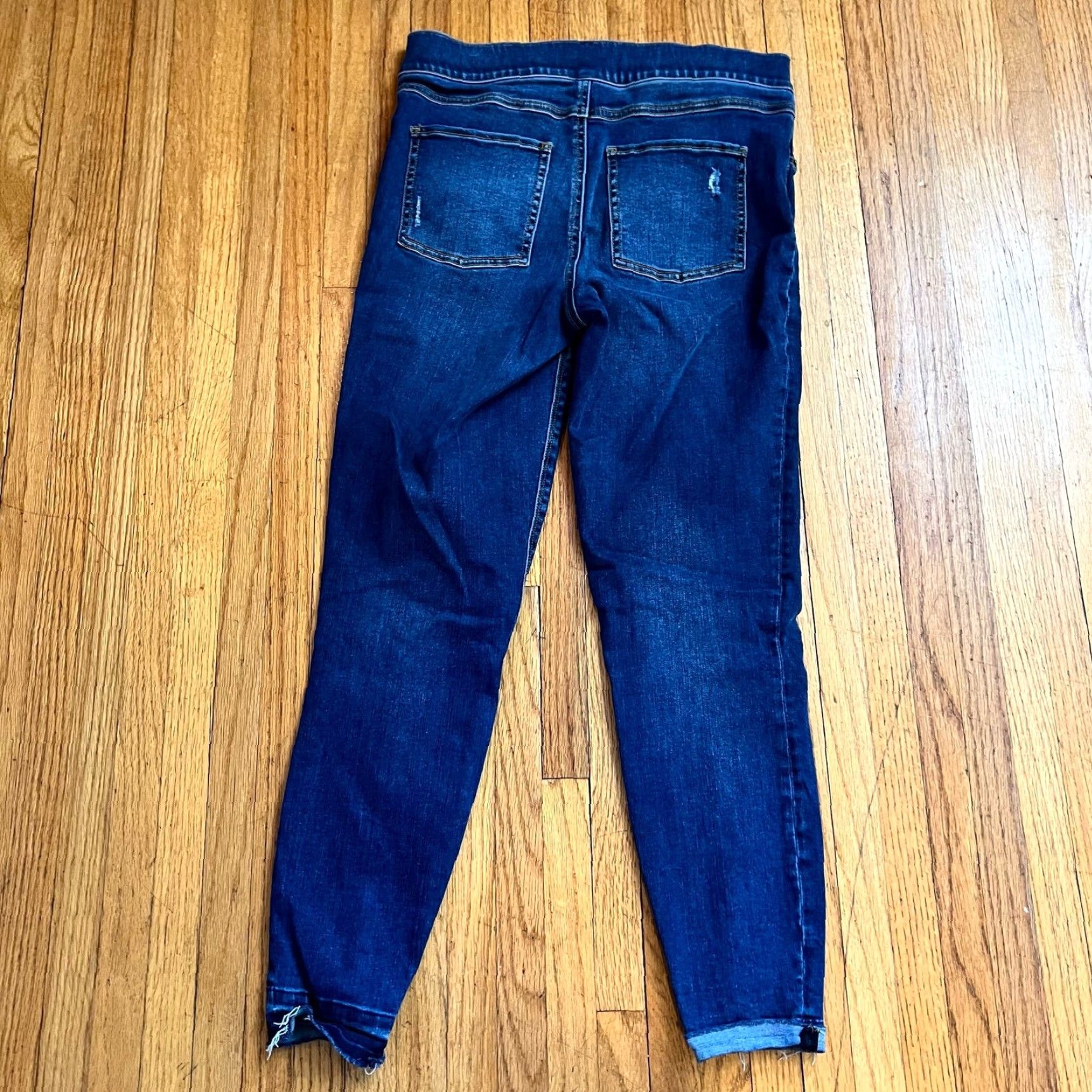 Spanx SPANX Jeans Womens Medium Ankle Skinny Distressed Blue pull on Jeggings #20203R Size 32" / US 10 / IT 46 - 3 Thumbnail
