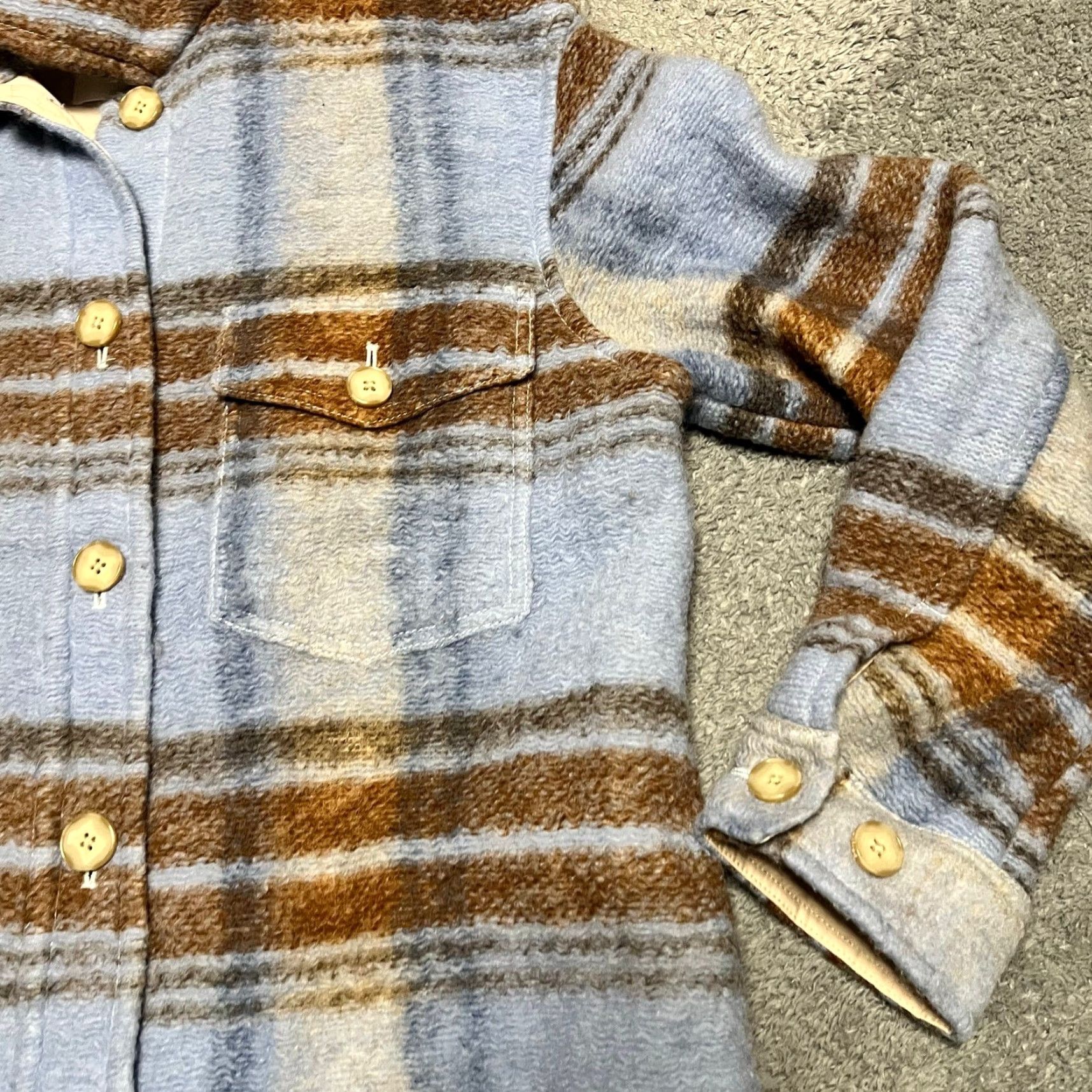 Vintage Wilfred Free Ganna Shirt Jacket Womens Small Blue Wool Shacket Size S / US 4 / IT 40 - 2 Thumbnail