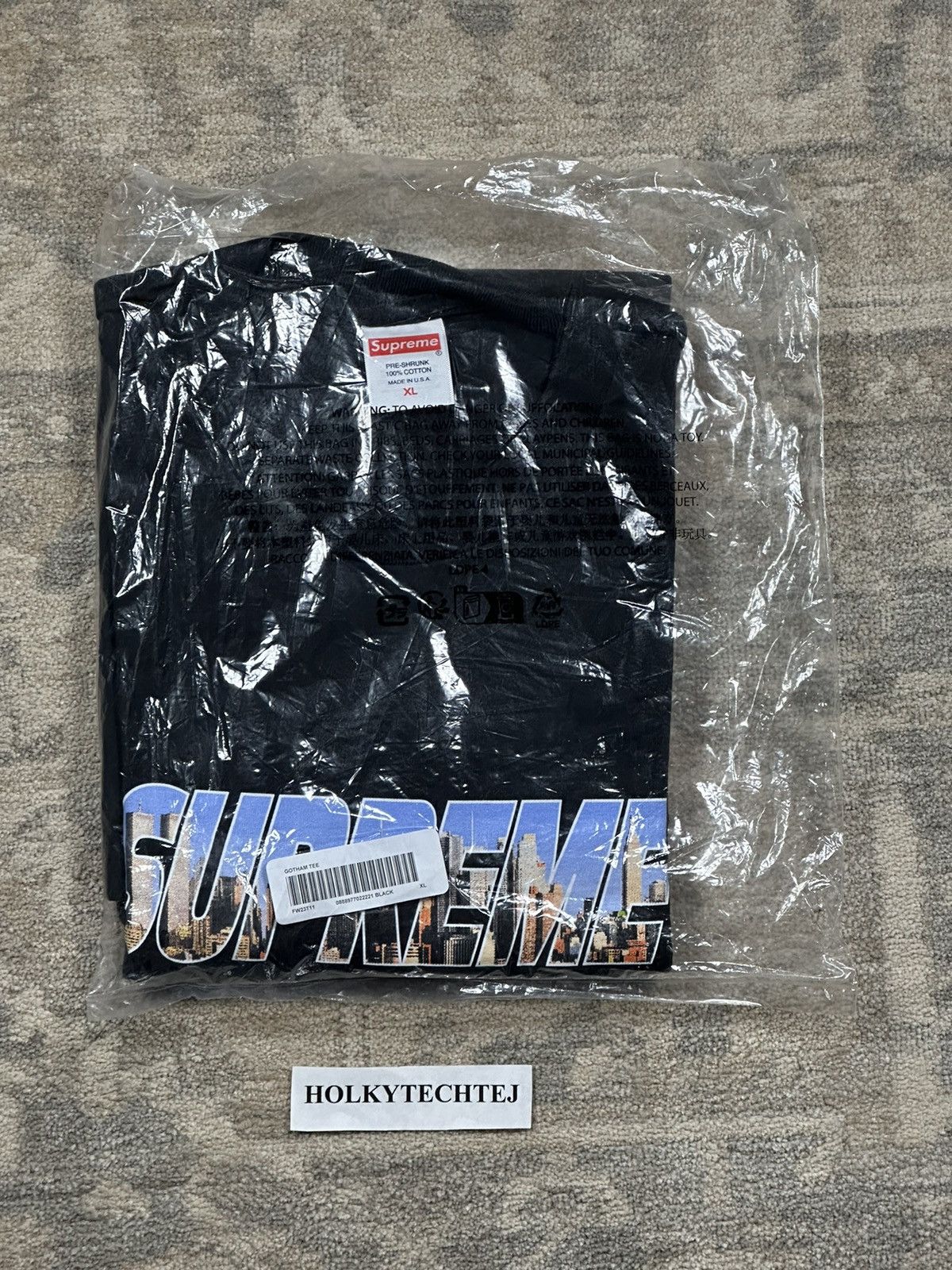 Supreme Supreme Gotham Tee - Black - XL - FW23 Size US XL / EU 56 / 4 - 2 Thumbnail