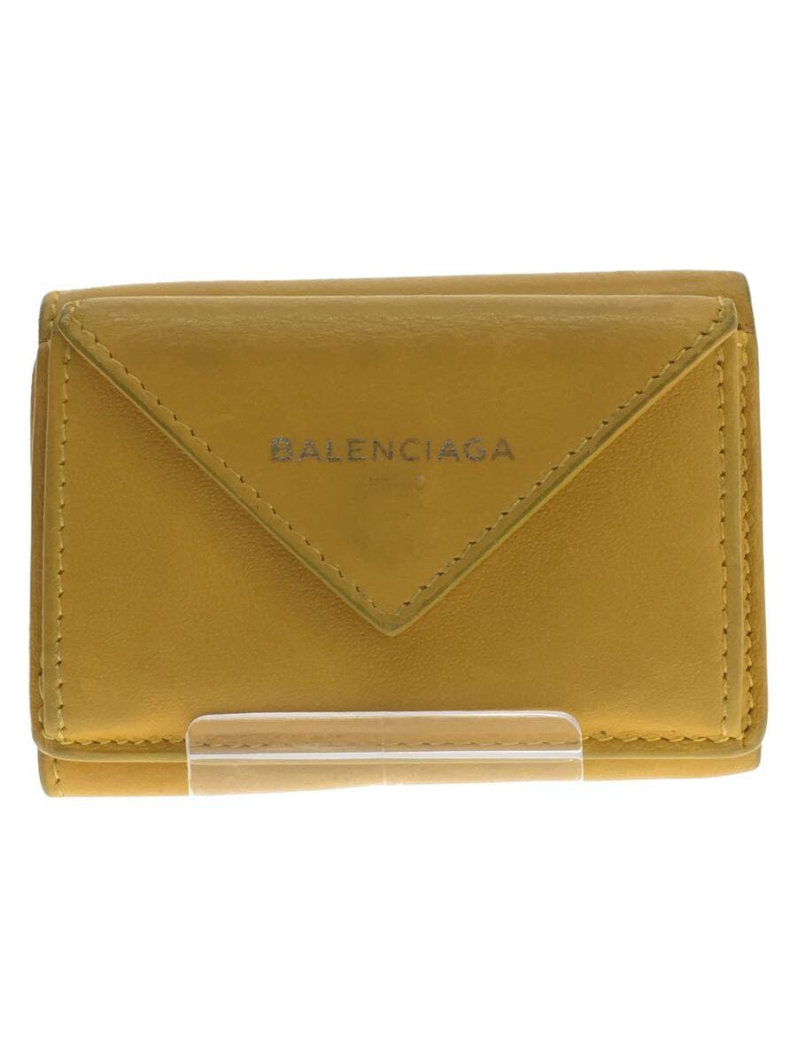 Balenciaga Balenciaga Leather Tri-Fold Wallet Yellow Size ONE SIZE - 1 Thumbnail