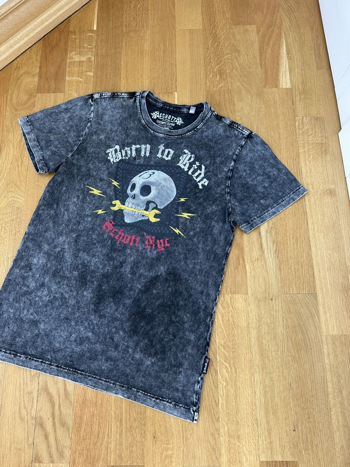 Schott Vintage Schott NYC Born to Ride T-shirt Size US S / EU 44-46 / 1 - 3 Thumbnail