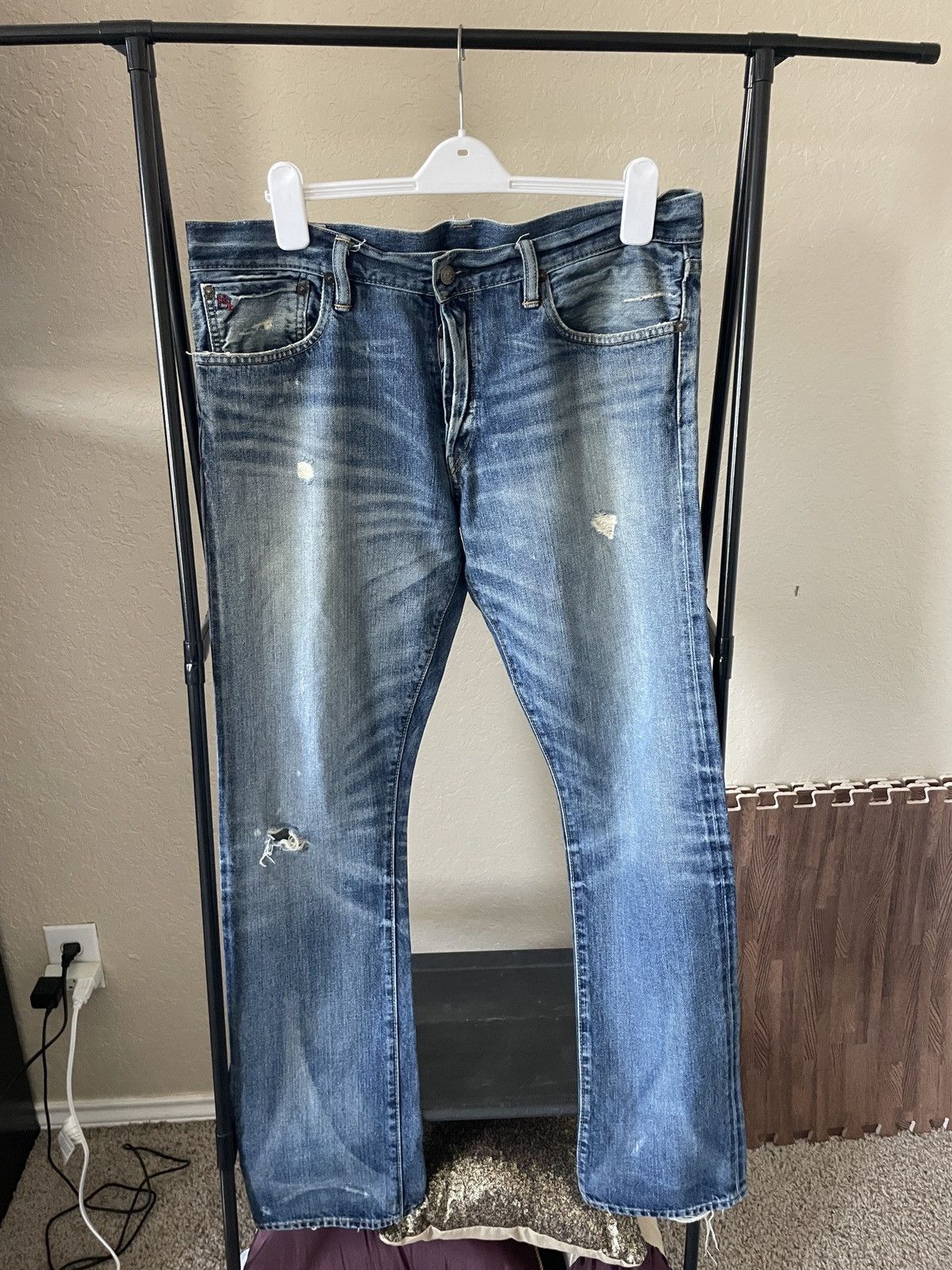 Polo Ralph Lauren 625 Varick Slim fit Button Fly jeans Size US 37 - 2 Thumbnail