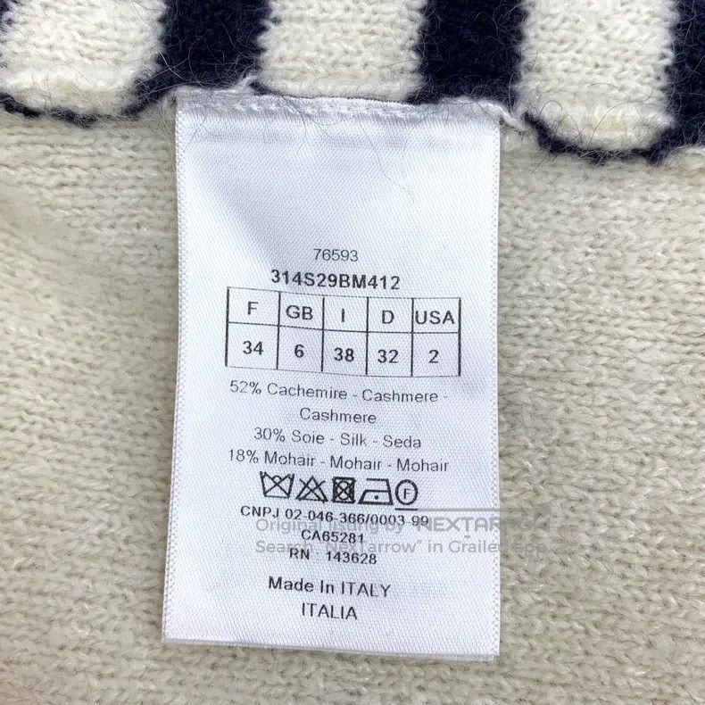 Dior Dior Colour block striped logo letter inlaid cashmere A-li Size XXS / US 00 / IT 34 - 6 Thumbnail