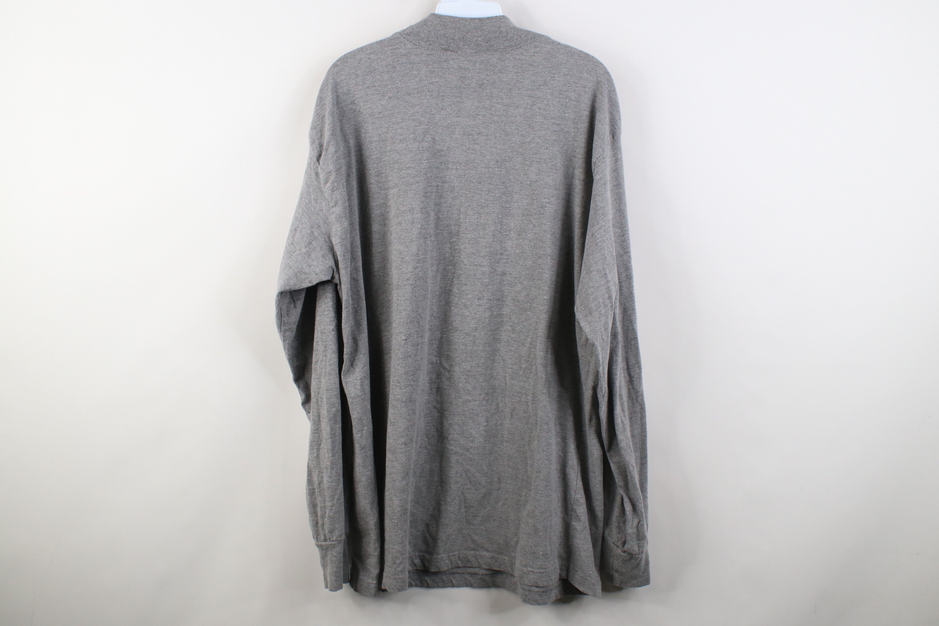 Vintage Vintage 90s Streetwear Mock Neck Long Sleeve T-Shirt Gray Size US L / EU 52-54 / 3 - 8 Thumbnail