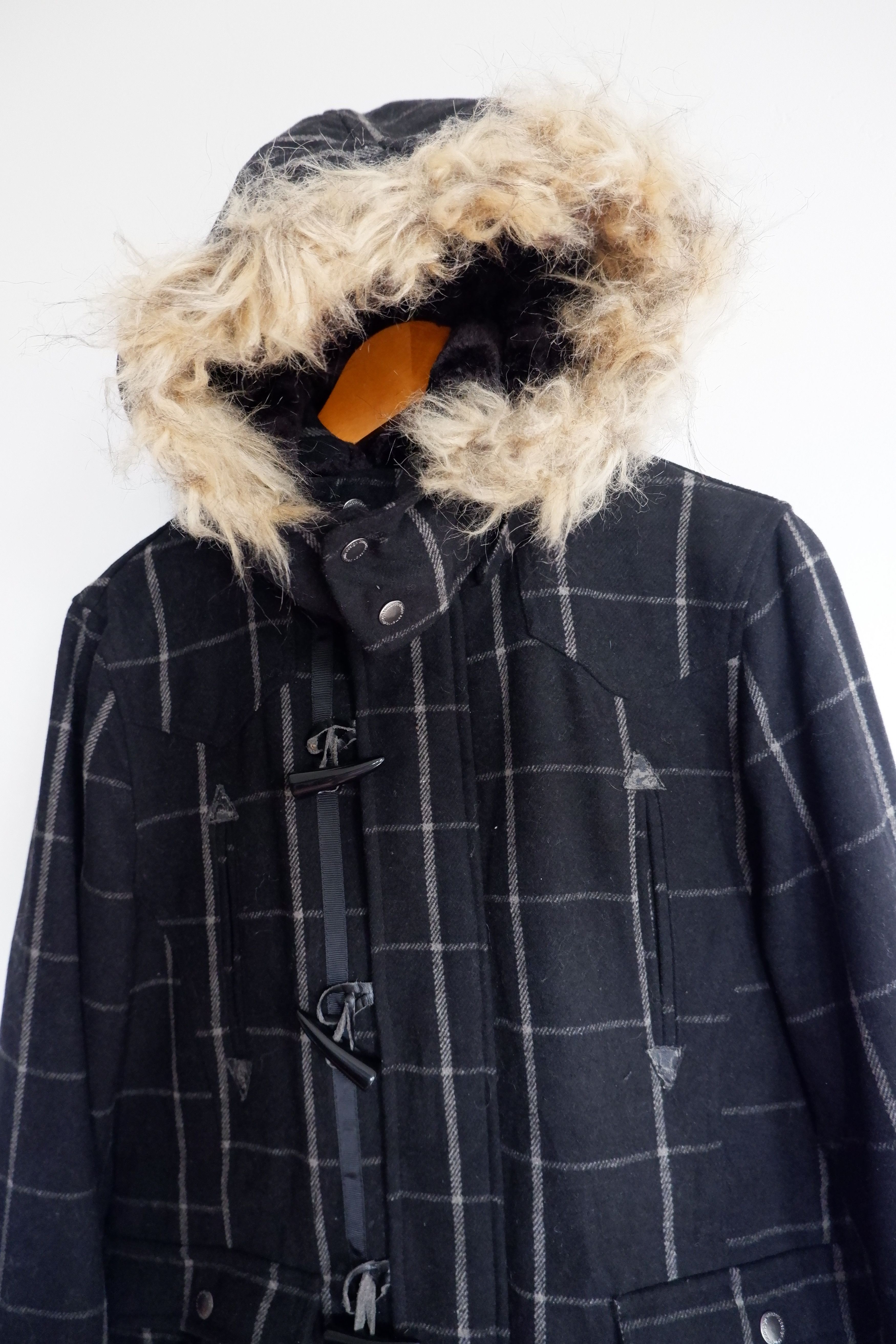 semanticdesign Faux Fur Semantic Design Wool Duffle Parka Jacket Size US L / EU 52-54 / 3 - 2 Thumbnail