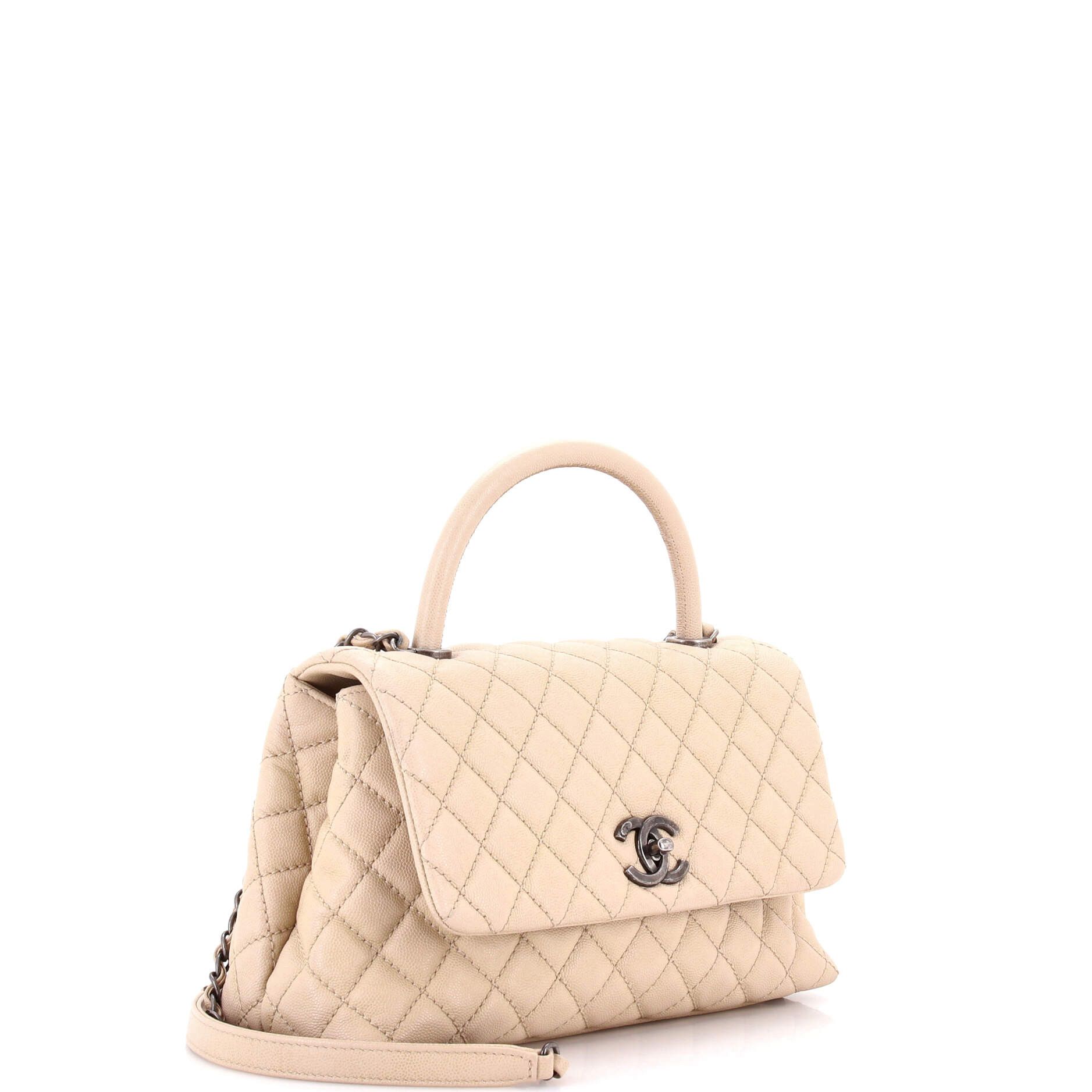 Chanel Coco Top Handle Bag Quilted Caviar Small Size ONE SIZE - 1 Thumbnail