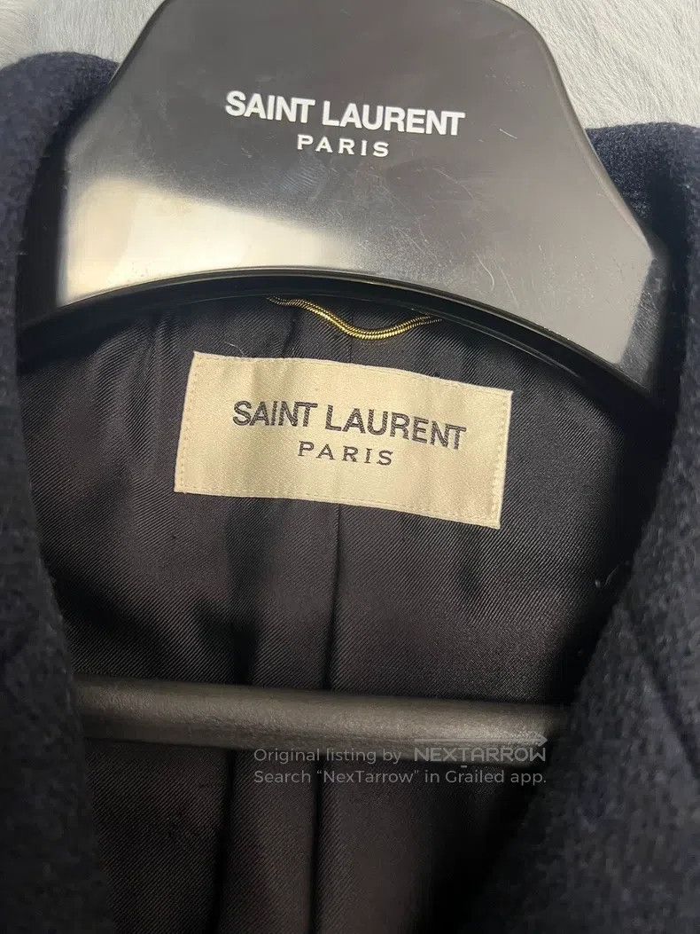 Saint Laurent Paris Saint Laurent Paris Wool Double-breasted Gold Buckle Coat Size US L / EU 52-54 / 3 - 3 Thumbnail