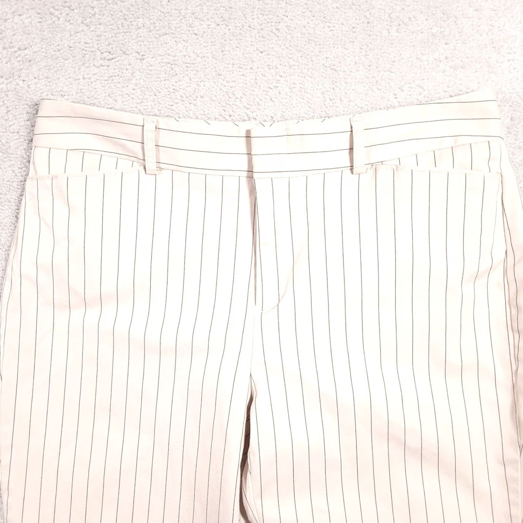 Dockers DOCKERS Capri Nouveau Fit Pants Women's 10 Tan Black Pinstripe Stretch Crop Size 32" / US 10 / IT 46 - 3 Thumbnail