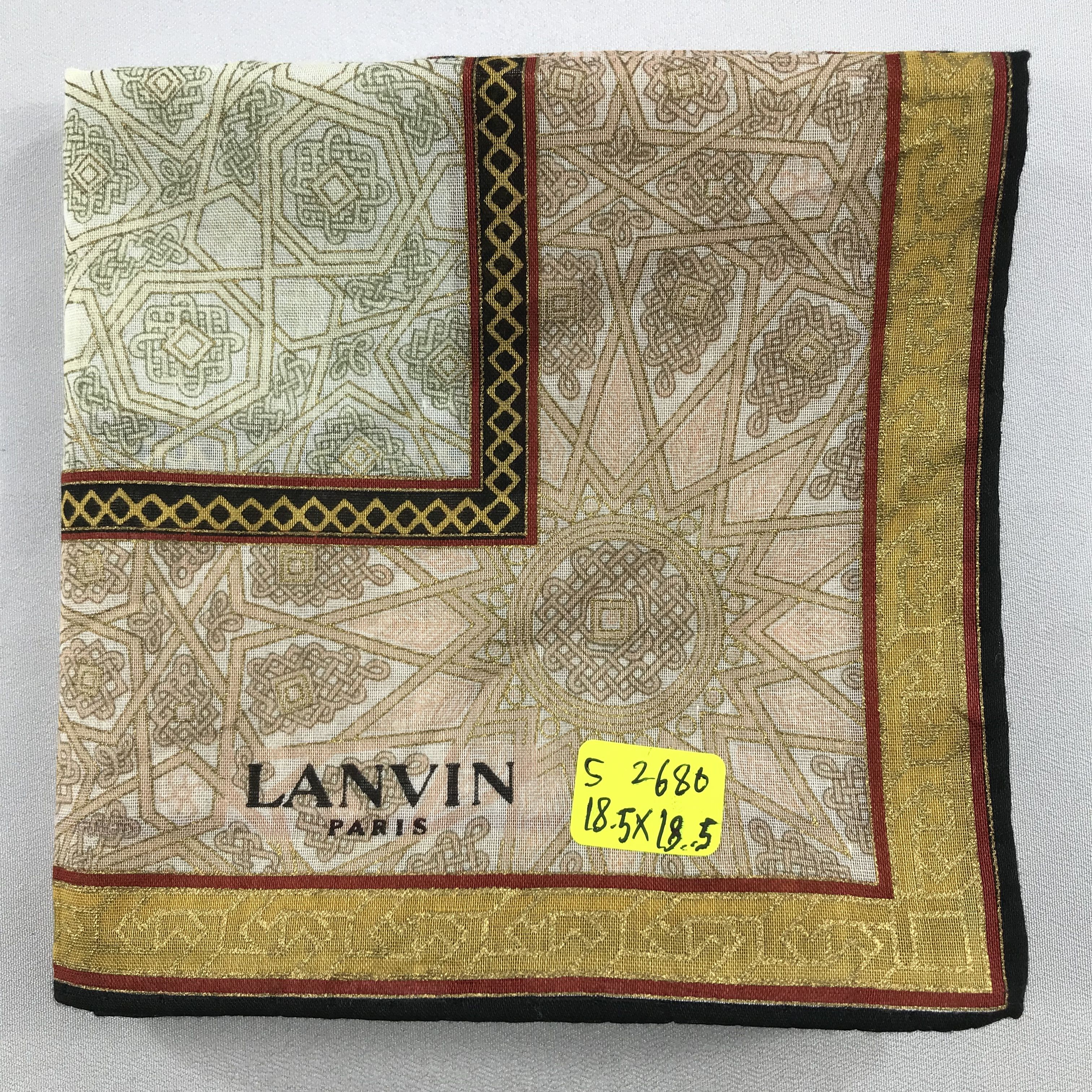 Lanvin × Vintage Lanvin Bandana / Handkerchief / Neckerchief - S2680 Size ONE SIZE - 5 Thumbnail