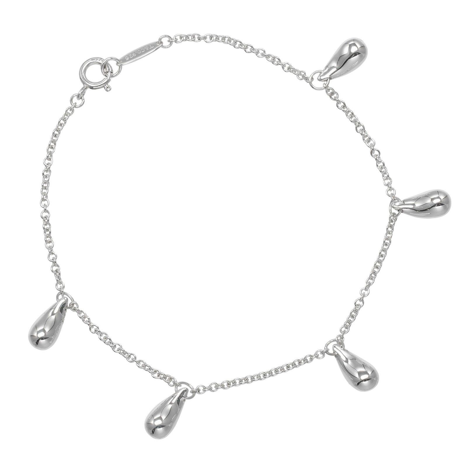 Tiffany Tiffany Teardrop Motif Silver Bracelet Metal