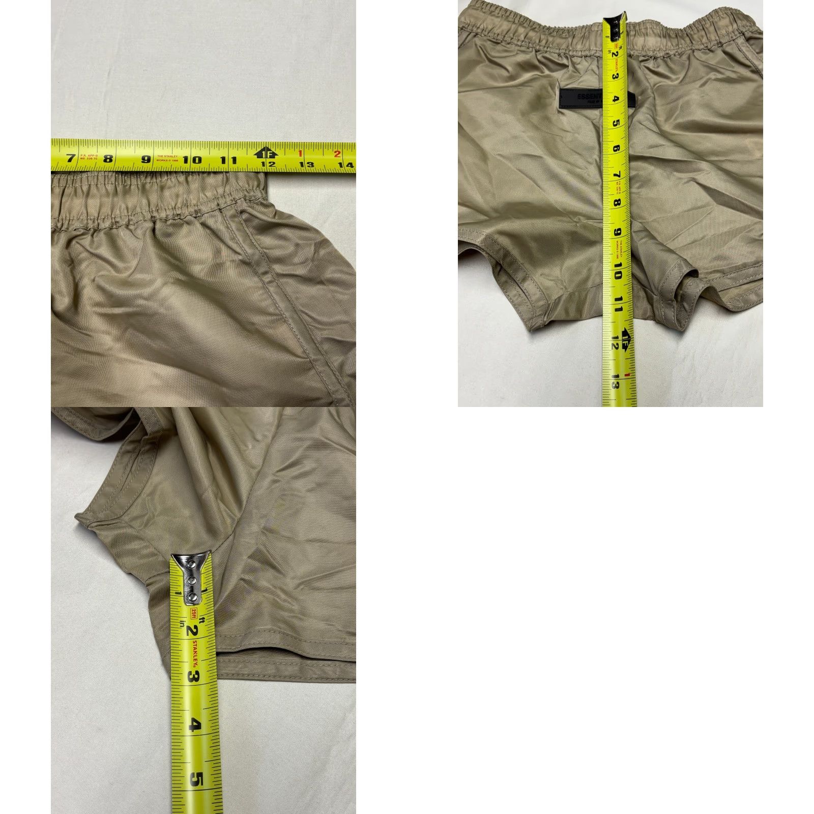 Vintage Fear of God Essentials Womens Nylon Volley Running Shorts XS Sage Green Elastic Waist Lightweight Athletic Jogging Gym Casual Womens XS Size 26" / US 2 / IT 38 - 8 Thumbnail