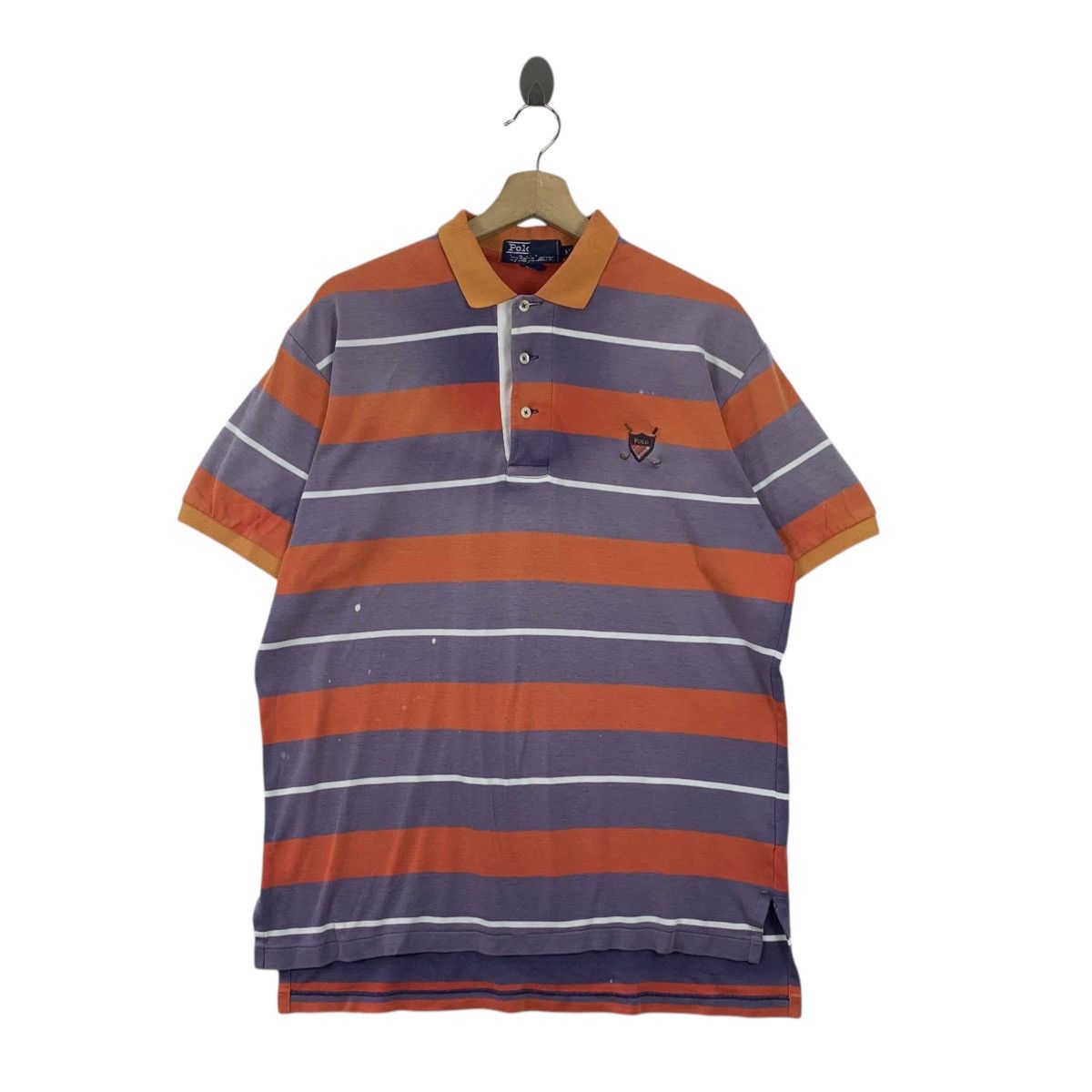 Polo Ralph Lauren Vintage 90’ POLO RALPH LAUREN Natural Sun Faded Tee Shirt Size US M / EU 48-50 / 2 - 1 Thumbnail