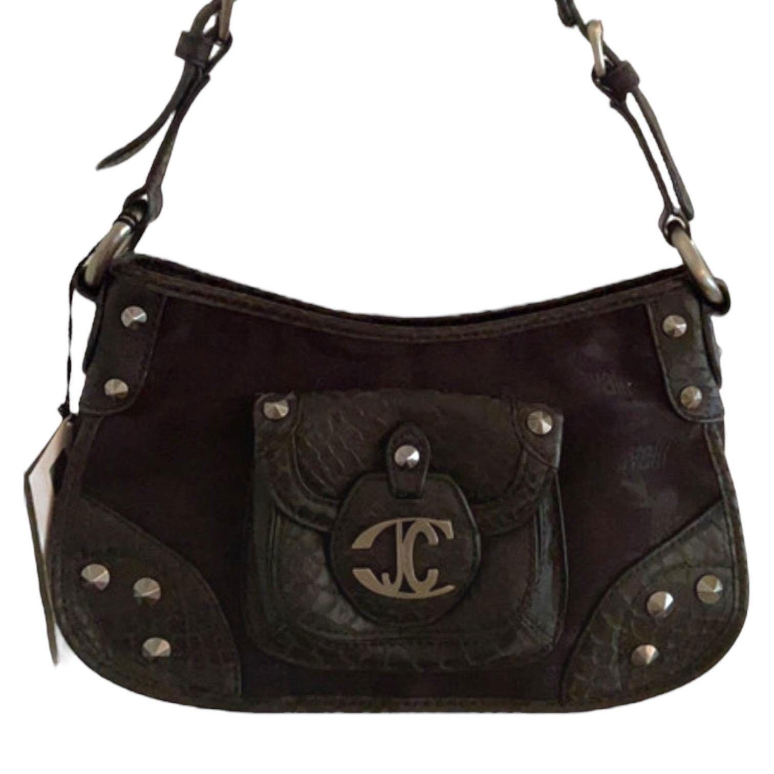 Roberto Cavalli The Cavalli Leather And Canvas Mini Baguette Bag Size ONE SIZE - 3 Thumbnail