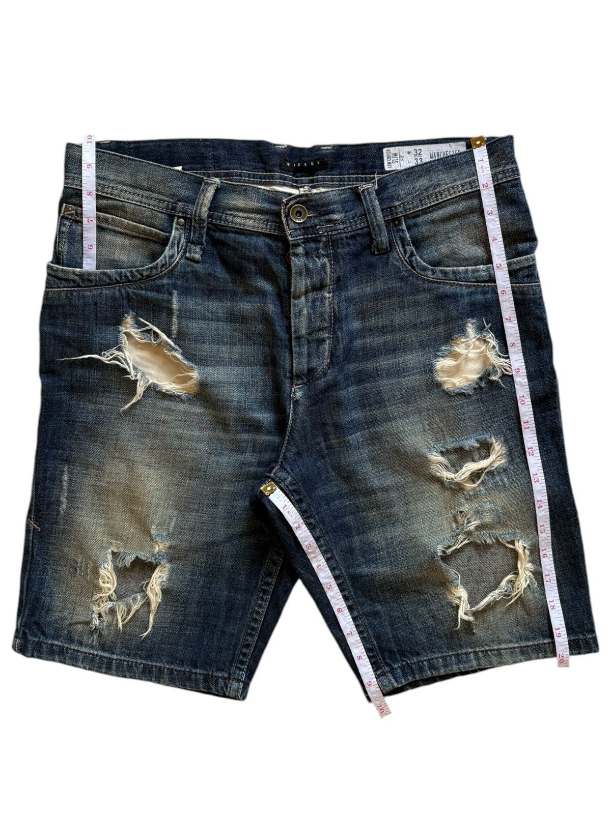 Japanese Brand SALES🔥Vintage Japanese Distressed Buckle Back Jean Shorts Size US 34 / EU 50 - 18 Thumbnail