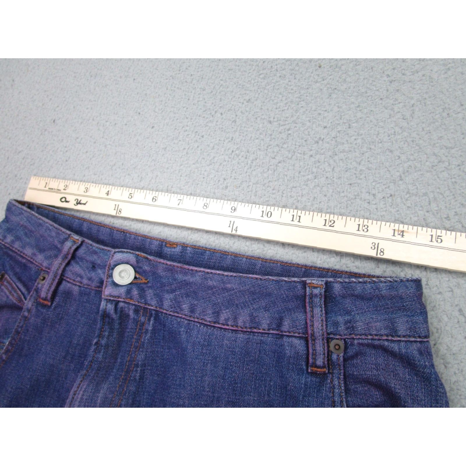 Vintage ISKO Womens Blue High Rise Drop Crotch Jeans Ankle Style Regular Fit Size 30 Size 30" / US 8 / IT 44 - 7 Thumbnail
