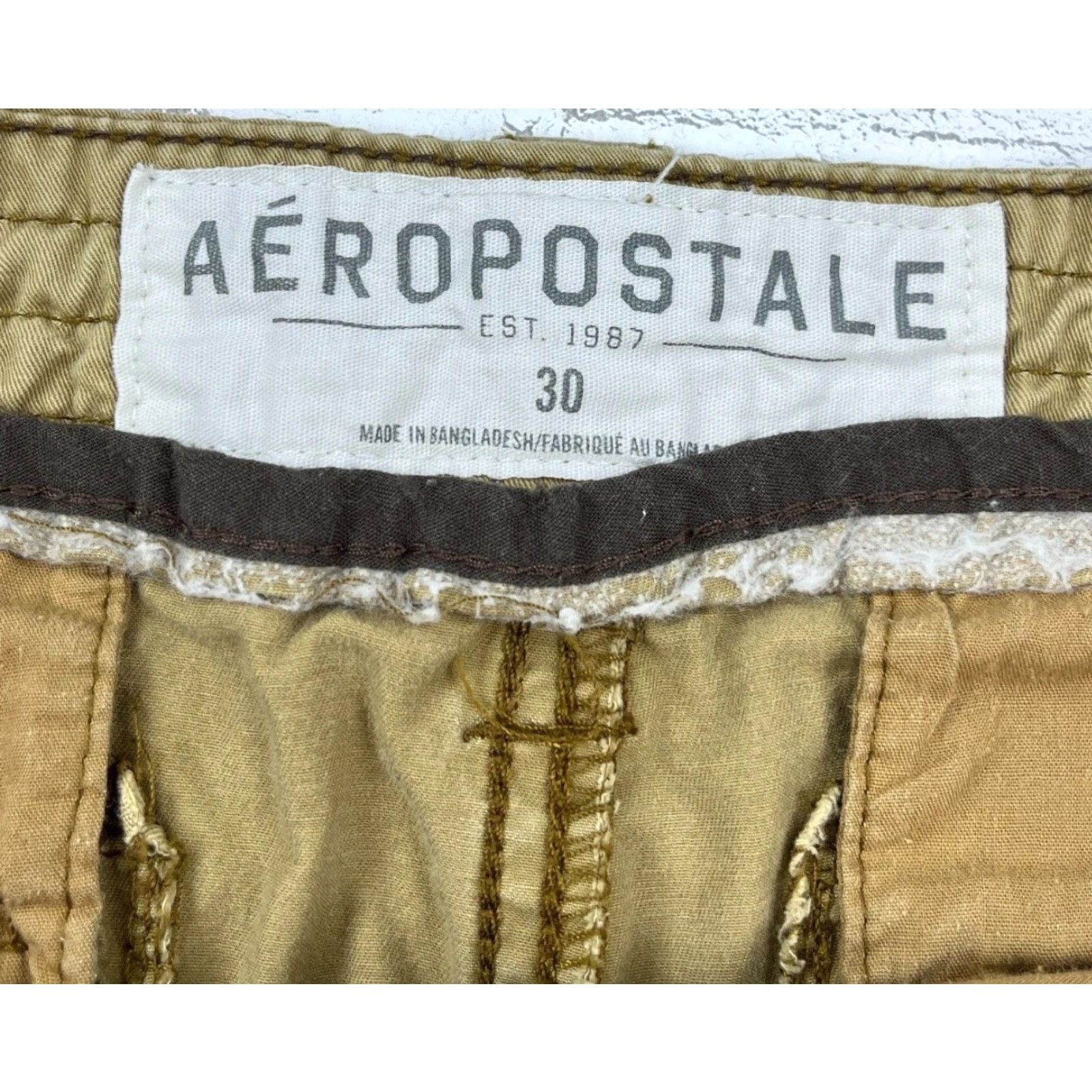Vintage Aéropostale Cargo Shorts Men 30 Tan Brown Khaki Vintage VTG Y2K Preppy Dad Adult Cargo Shorts Mens 30 Beige Cotton Canvas Size US 30 / EU 46 - 3 Thumbnail