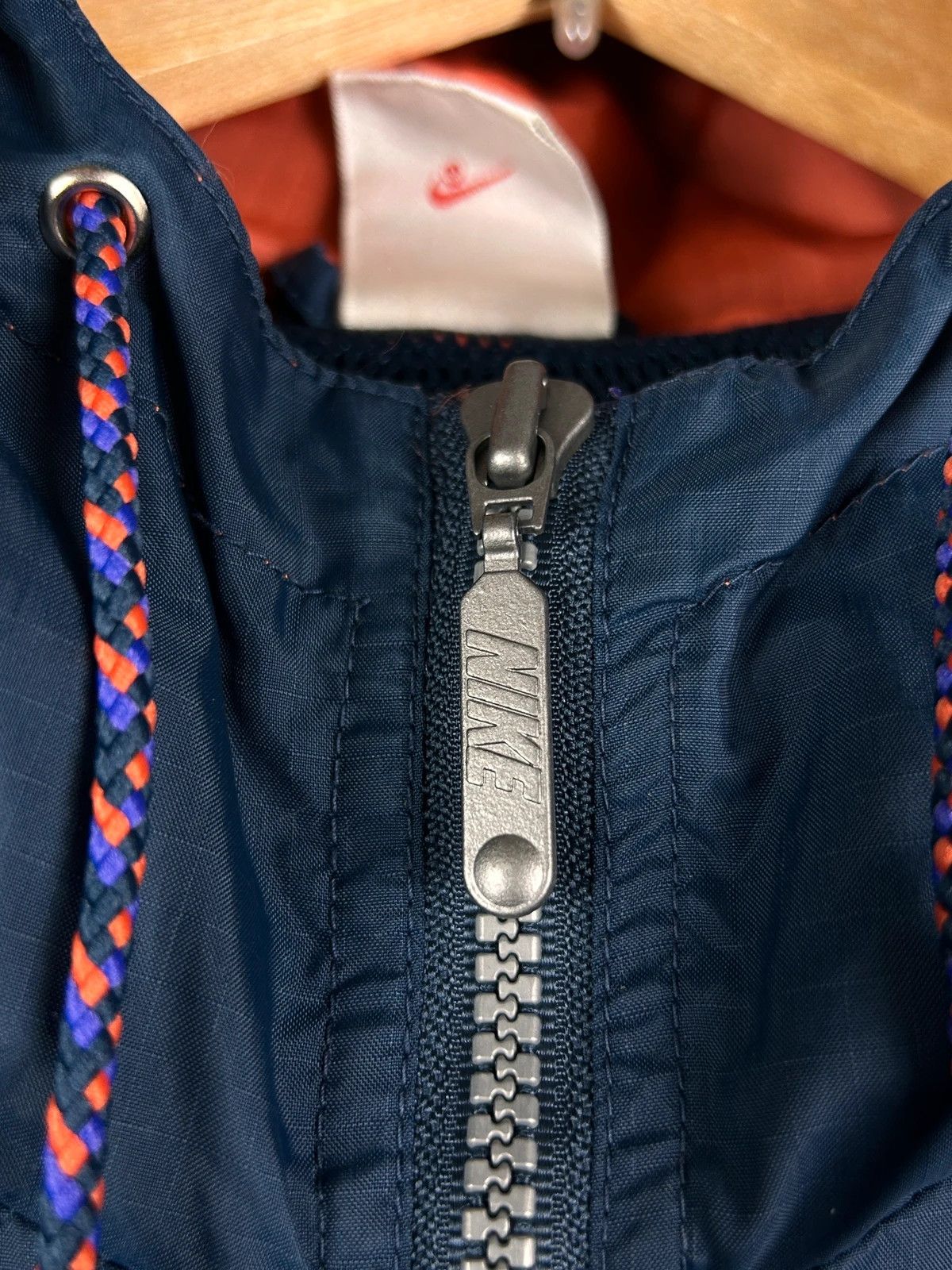 Nike × Vintage Nike vintage z lat 80s/90s anorak navy orange mini logo Size US XL / EU 56 / 4 - 5 Thumbnail