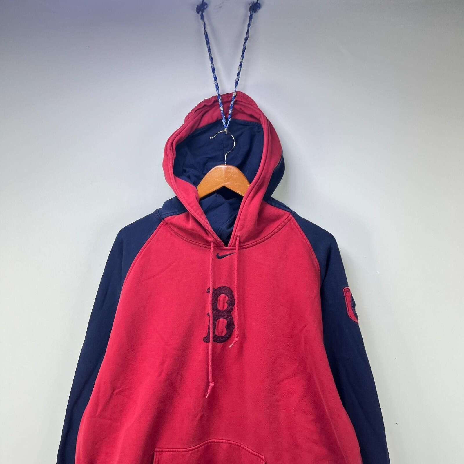 Nike Vintage Boston Red Sox Nike Middle Swoosh Hoodie XL Size ONE SIZE - 2 Thumbnail