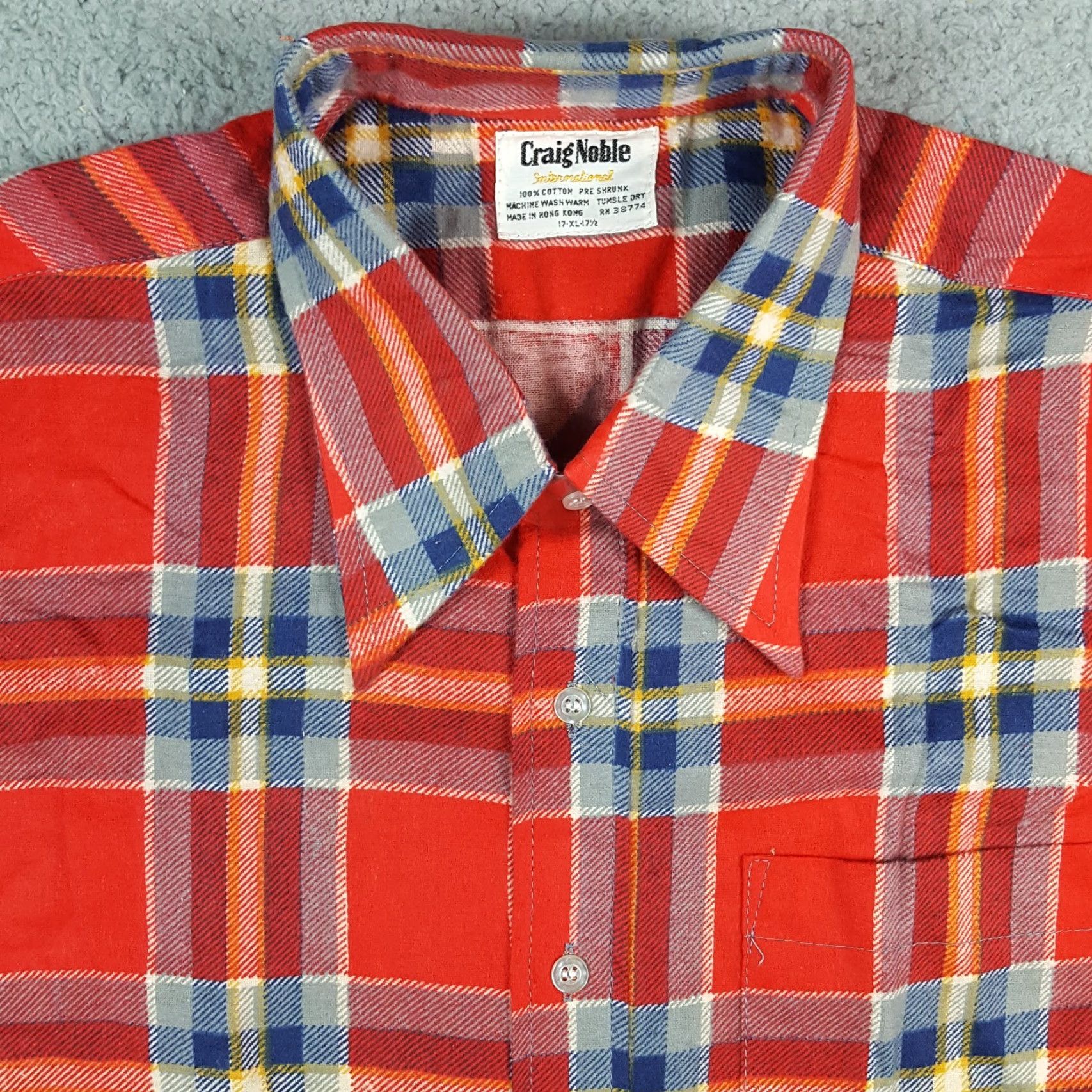 Vintage Vintage Red Plaid Flannel Men’s Size XL Western Button Up Cowboy Shirt Size US XL / EU 56 / 4 - 2 Thumbnail