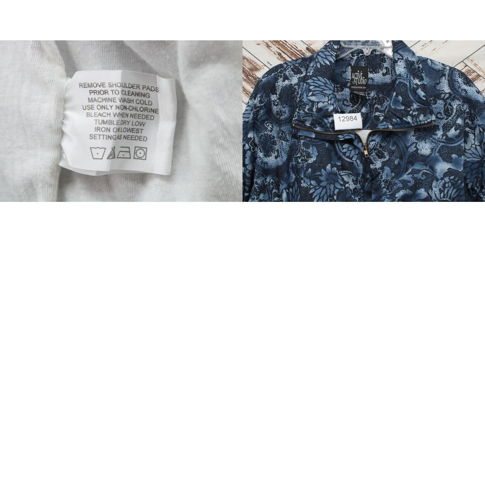 Vintage Vintage Active Studio Windbreaker Jacket Womens S Blue Floral Boho Cozy Soft Size S / US 4 / IT 40 - 8 Thumbnail