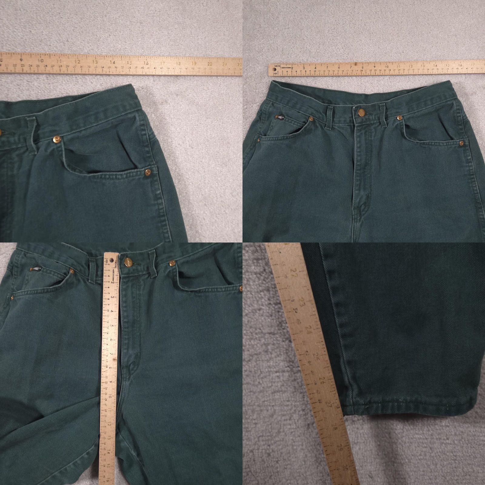 Vintage VINTAGE Chic Jeans Womens 18 Dark Green High Rise Regular Tapered Denim USA 90s Size 40" / US 18 - 8 Thumbnail