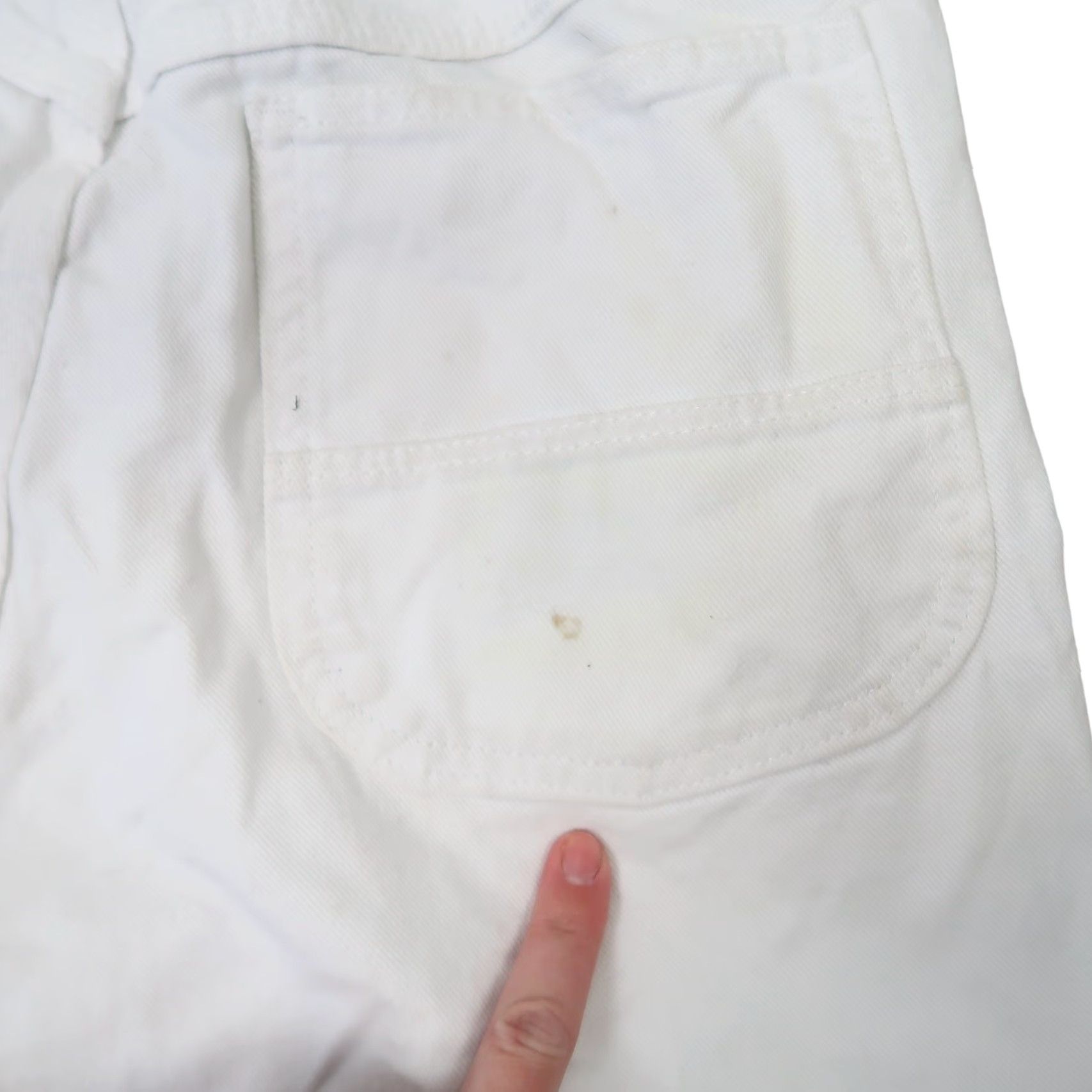 Lee VINTAGE 90s Lee Cream Khaki Denim High Rise Jean Shorts 32" Waist 14 Womens Casual 100% Cotton Denim Summer Inseam 3" Rise 13" Mom Style Size 36" / US 14 / IT 50 - 4 Thumbnail
