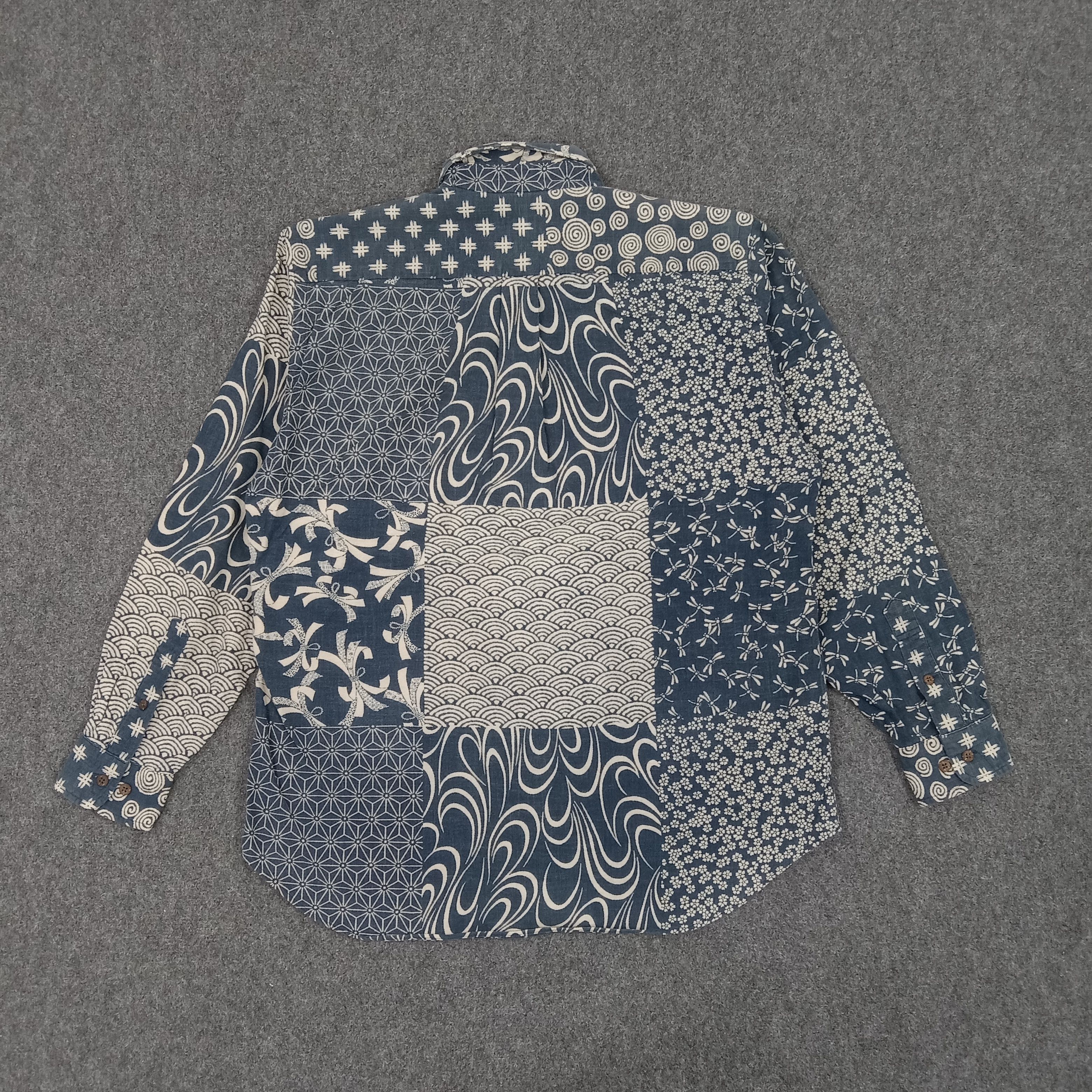 Japanese Brand × Sugar Cane × Vintage Sugar Cane Japanese Brand Rare Design Shirt Button Up Size US L / EU 52-54 / 3 - 4 Thumbnail
