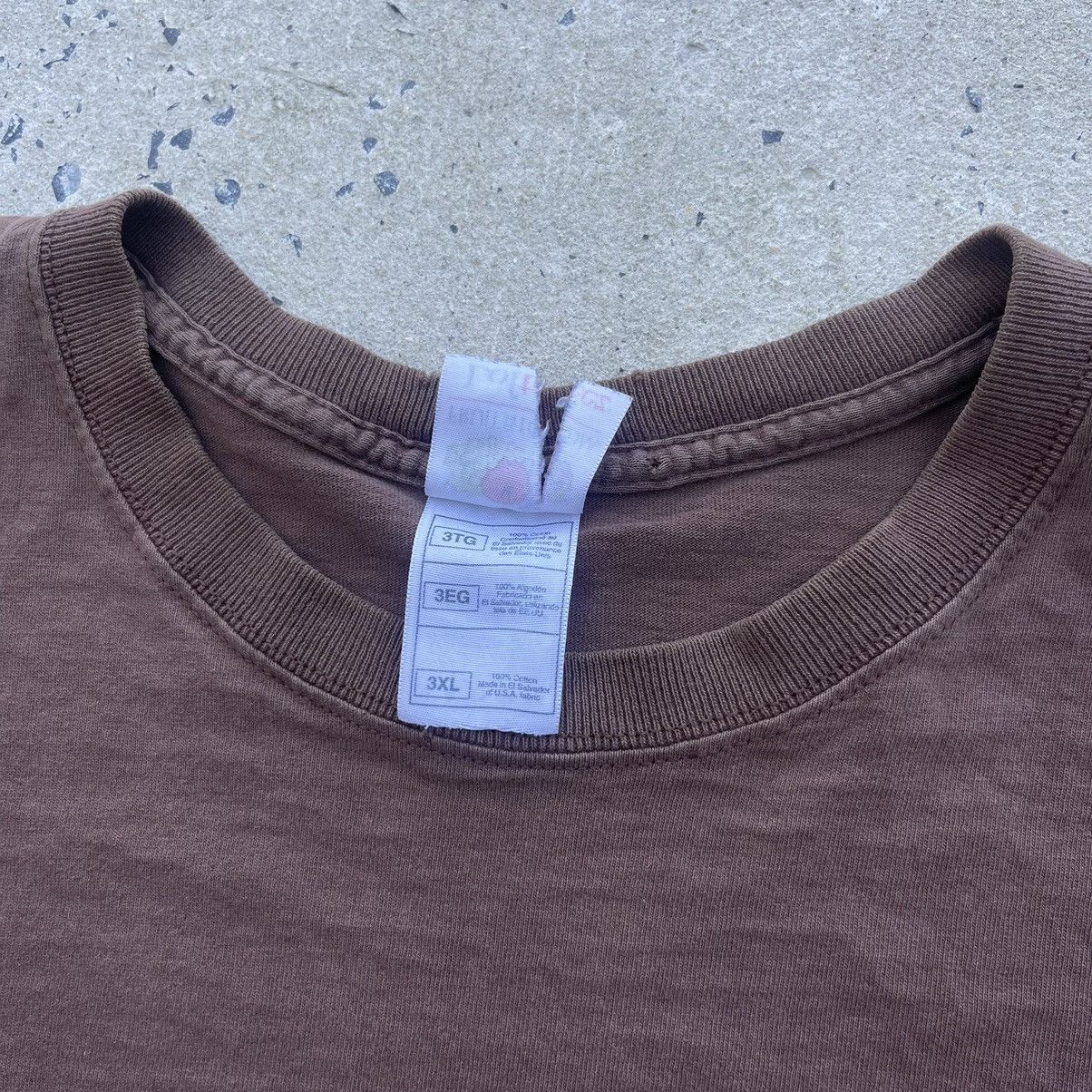 Fruit Of The Loom Vintage Thrashed Coffee Brown Blank Fruit of the Loom Shirt Size US XXL / EU 58 / 5 - 4 Thumbnail