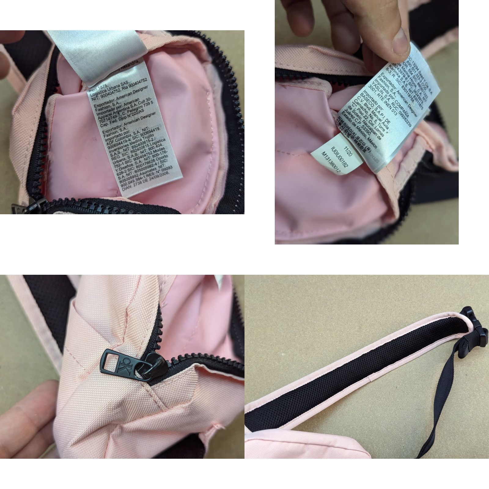Calvin Klein Calvin Klein Belt Bag Pink Womens Monogram Fanny Waistbag Medium Size ONE SIZE - 8 Thumbnail
