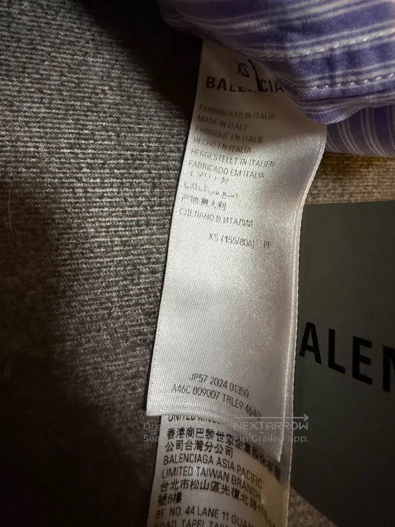 Balenciaga Balenciaga Striped Pointed Collar Single-breasted Long Sle Size US XS / EU 42 / 0 - 4 Thumbnail