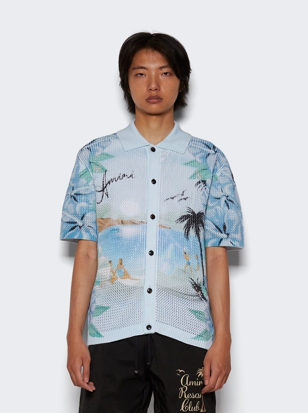 Amiri o1s1wg110725 Paradise Crochet Shirt in Multicolor Size US L / EU 52-54 / 3 - 3 Thumbnail