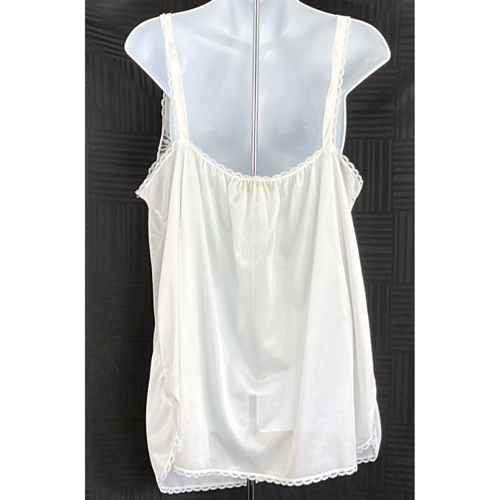 Vintage Cachet Vintage Lace Cami Slip Dress L Wht Floral White Eveningwear 90s Fairy Glam Size L / US 10 / IT 46 - 3 Thumbnail