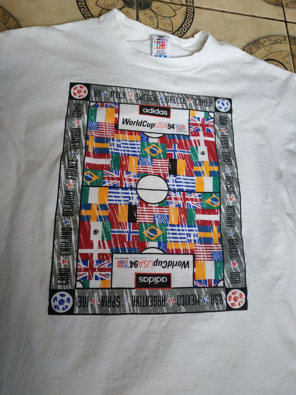 Adidas Vtg 1994 Adidas World Cup USA T-Shirt DEADSTOCK L USA Size US L / EU 52-54 / 3 - 4 Thumbnail