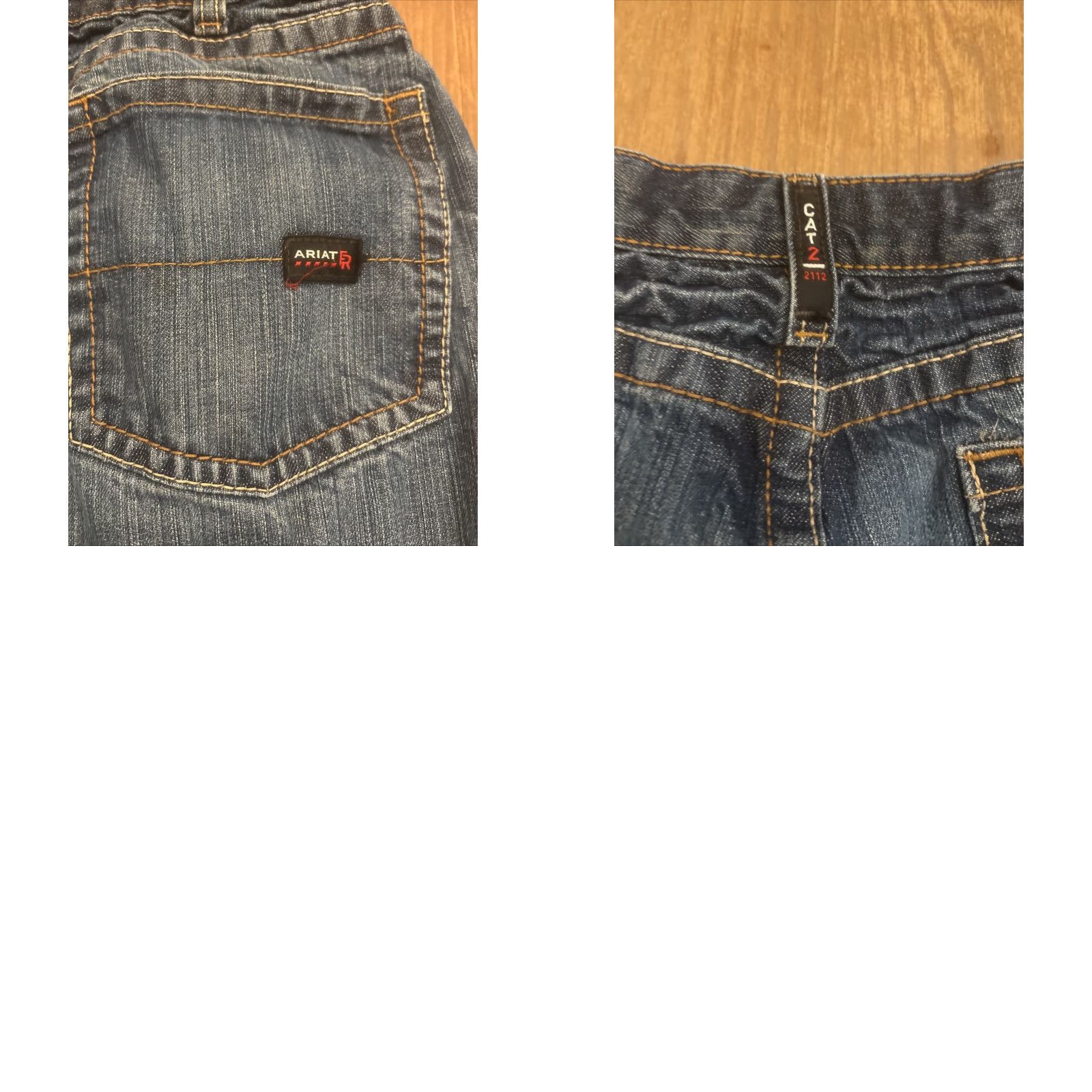 Ariat Ariat M4 FR Relaxed Boot Cut Jeans Size 38x34 Distressed Mens Jeans Blue Cowboy Workwear 90s Size US 38 / EU 54 - 8 Thumbnail