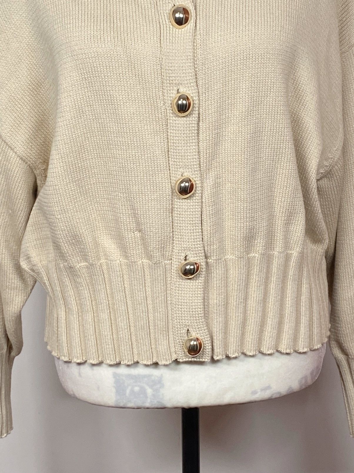 Altuzarra Altuzarra Natural Cotton And Silk-Blend Cardigan size L Size L / US 10 / IT 46 - 10 Thumbnail