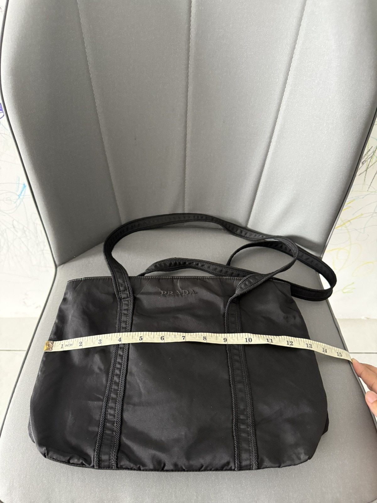 Prada Vintage Prada Black Medium Shoulder Tote Bag Size ONE SIZE - 13 Thumbnail
