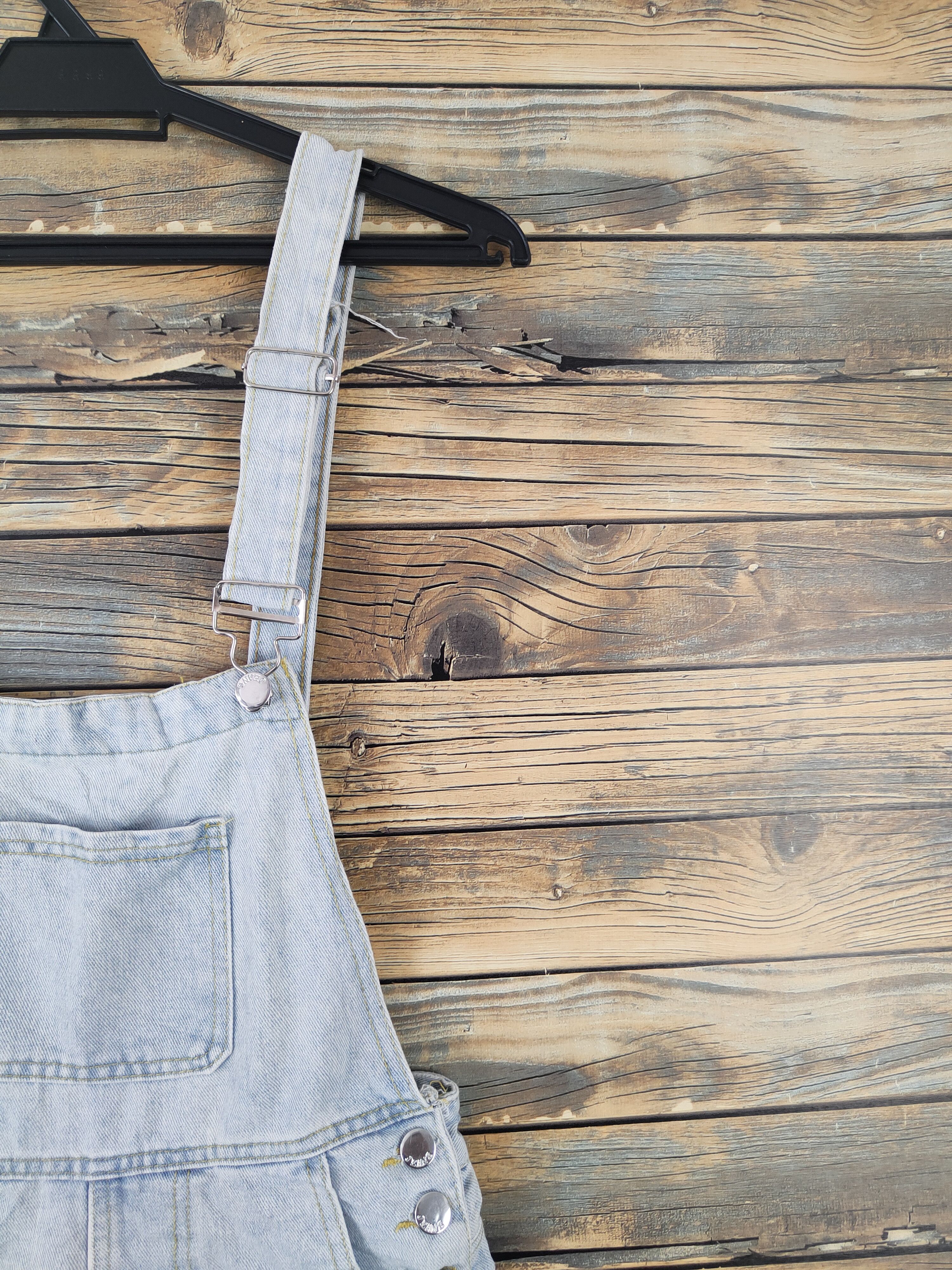 Japanese Brand × Vintage Yishanfushi Light Blue Denim Shortall Jumpsuits Size 28" / US 6 / IT 42 - 4 Thumbnail