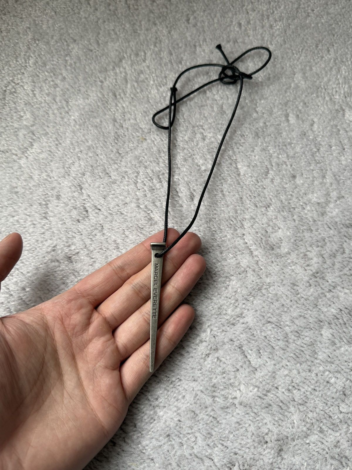 Marcel Everette 925 Oxidized Box Nail Pendant