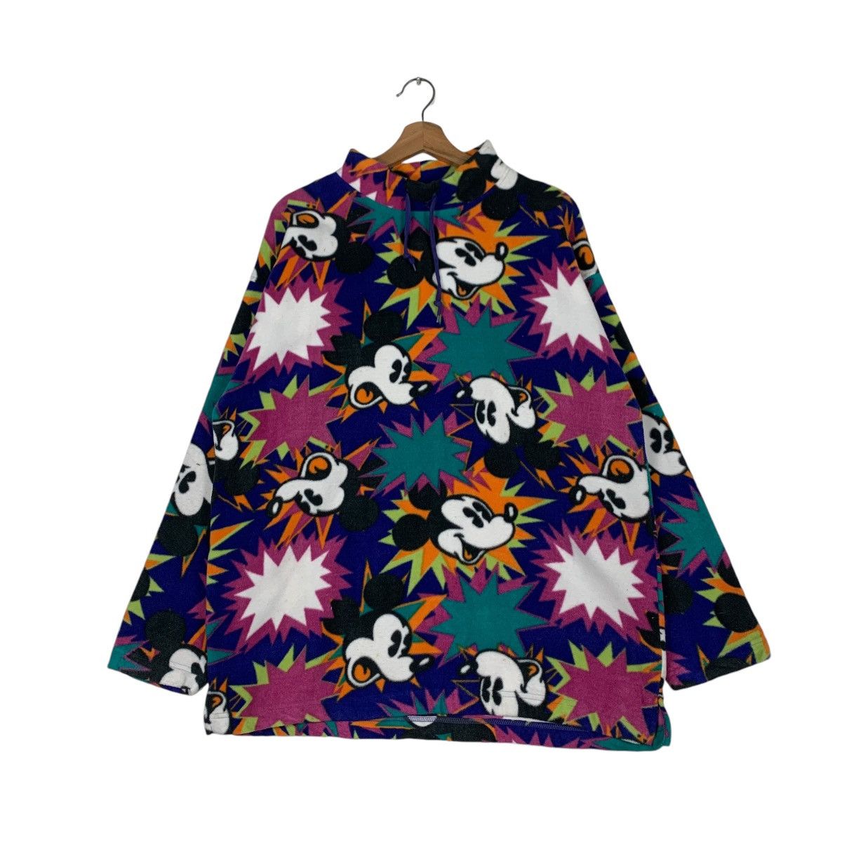 Disney Disney Mickey Mouse All Over Print Pullover Fleece #1242-C56 Size US M / EU 48-50 / 2 - 1 Thumbnail