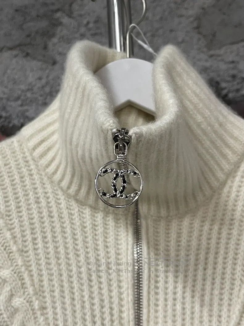 Chanel Chanel Black and white panda colour-matched wool zipper ja Size XS / US 0-2 / IT 36-38 - 5 Thumbnail