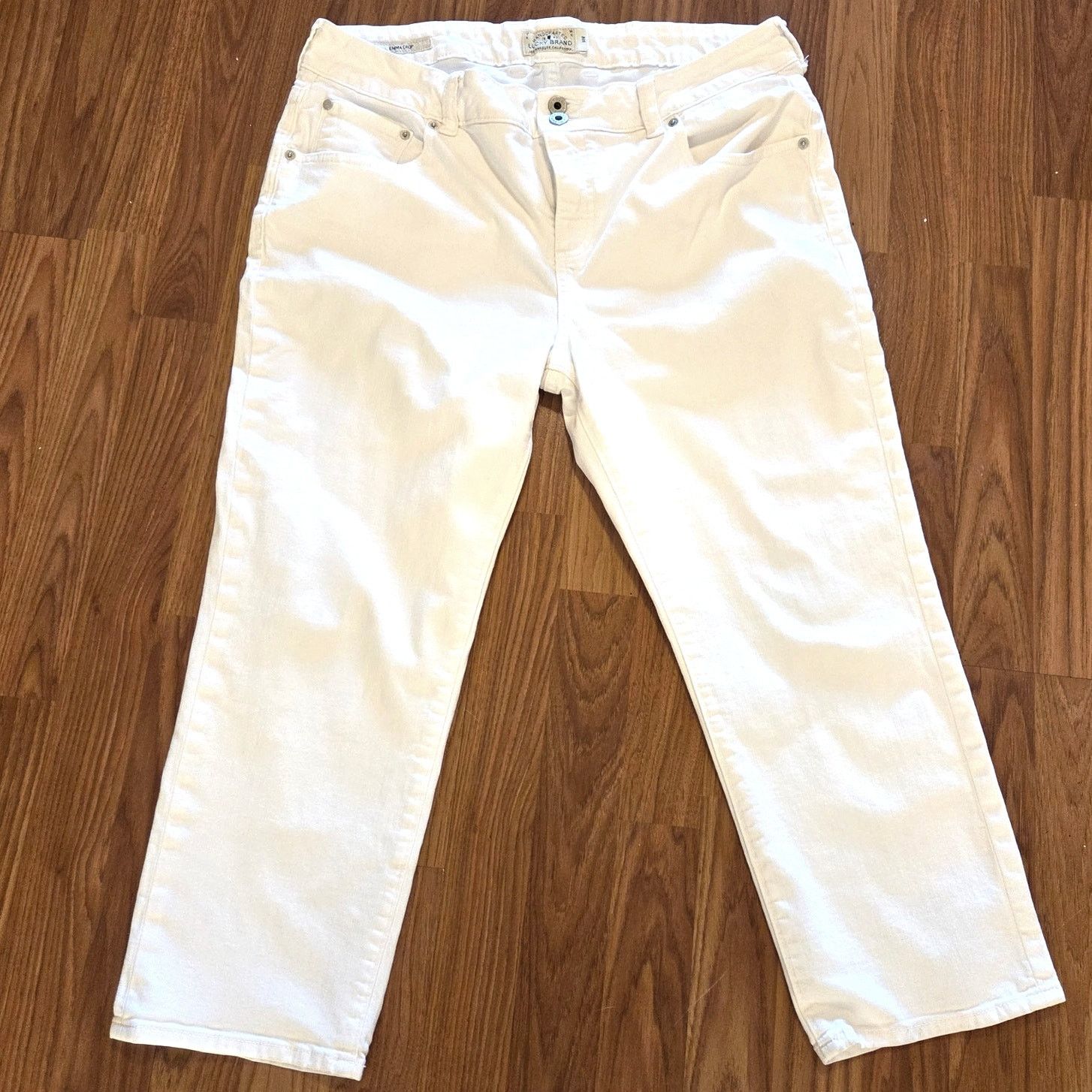 Lucky Brand Lucky Brand Women's White Jeans - Size 14W - Excellent! Size 36" / US 14 / IT 50 - 3 Thumbnail