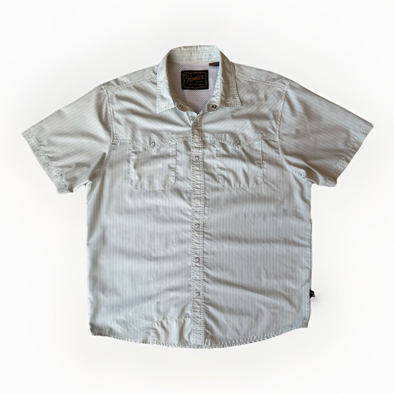 Howler Brothers Howler Brothers Pearl Snap Shirt L White Striped Short Size US M / EU 48-50 / 2 - 1 Thumbnail