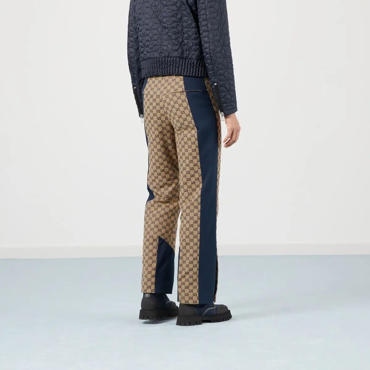 Gucci o1mt1gz0825 GG Canvas Pant in Beige/Blue Size US 28 / EU 44 - 6 Thumbnail